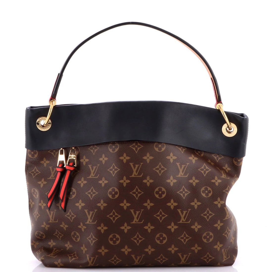 Canvas Monogram Leather Louis Vuitton Tuileries Hobo: Canvas Monogram Leather Louis Vuitton Tuileries Hobo Canvas Monogram Leather Louis Vuitton Tuileries Hobo - A Classic Hobo Bag with Timeless EleganceBlack leather exterior with a canvas-coated
