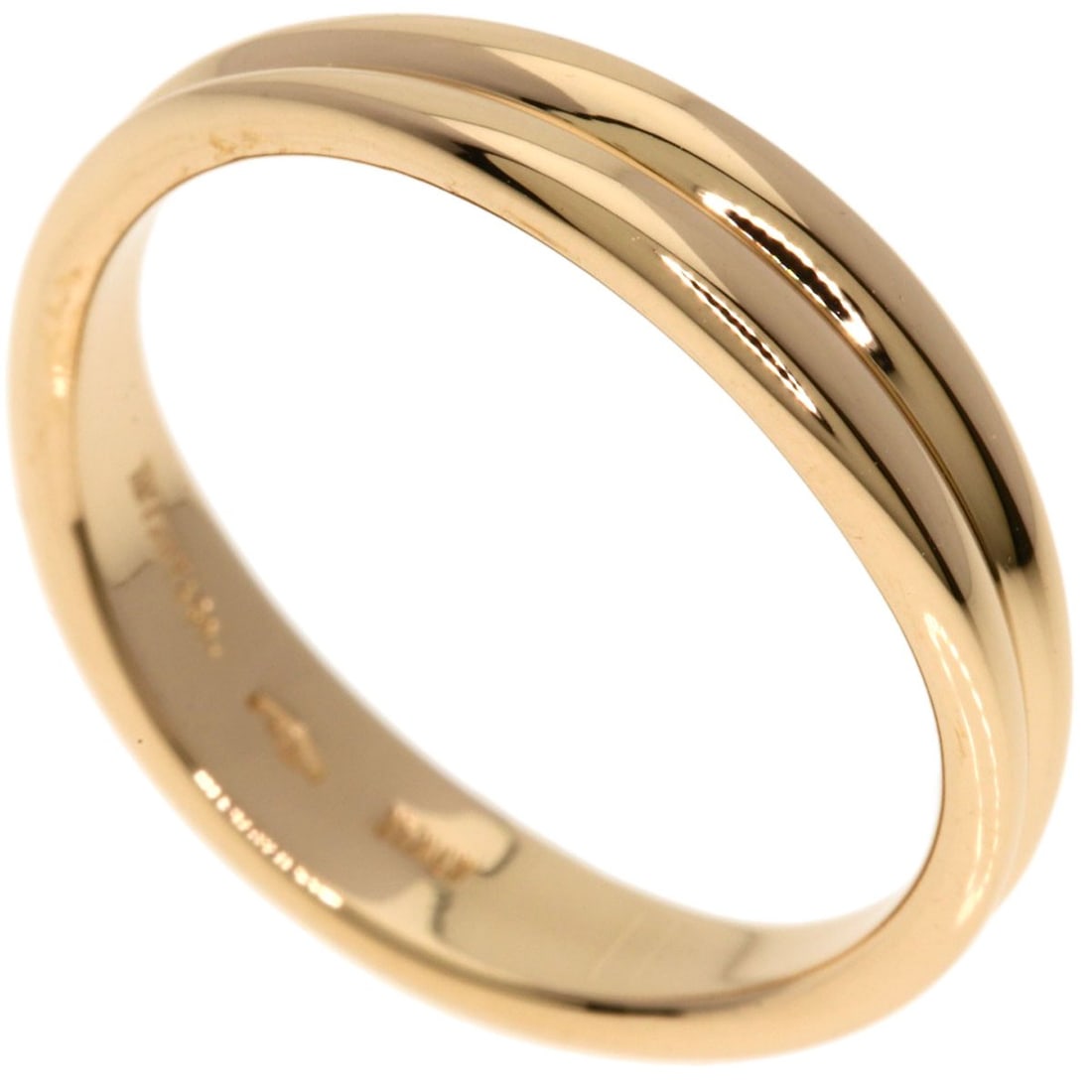 Pink Gold K18 Double Wave Ring Tiffany (1 of 6)
