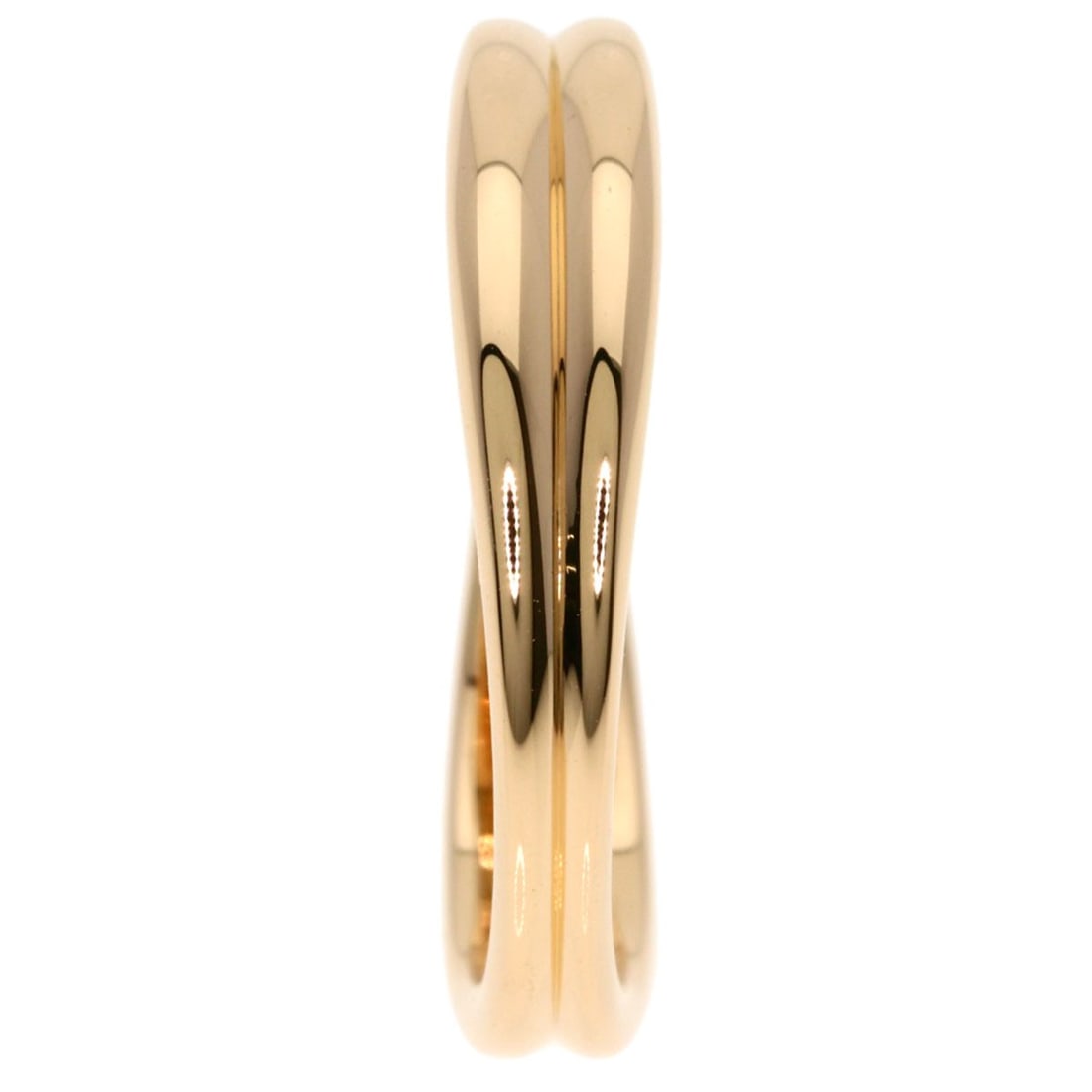 Pink Gold K18 Double Wave Ring Tiffany - 3