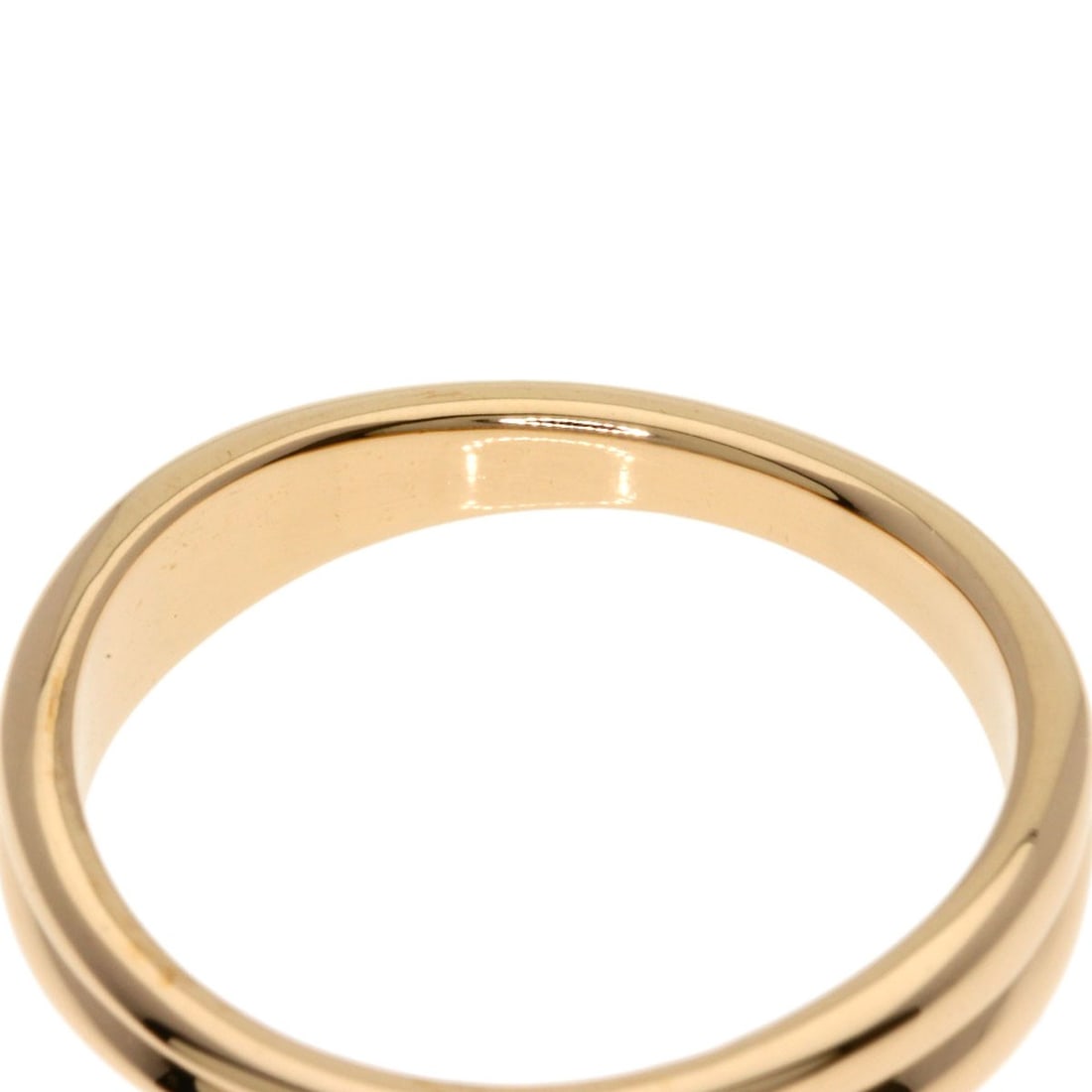Pink Gold K18 Double Wave Ring Tiffany - 6