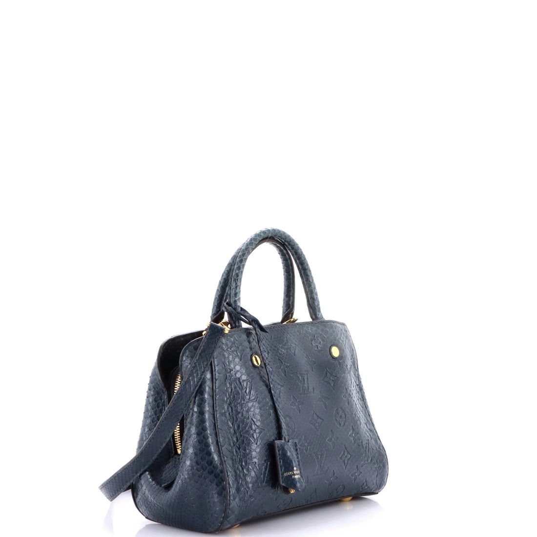 Louis Vuitton Montaigne Handbag Monogram Embossed Python BB - 2