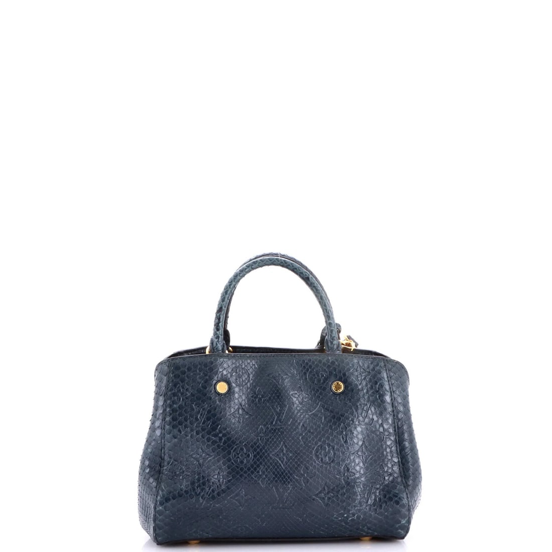 Louis Vuitton Montaigne Handbag Monogram Embossed Python BB - 3