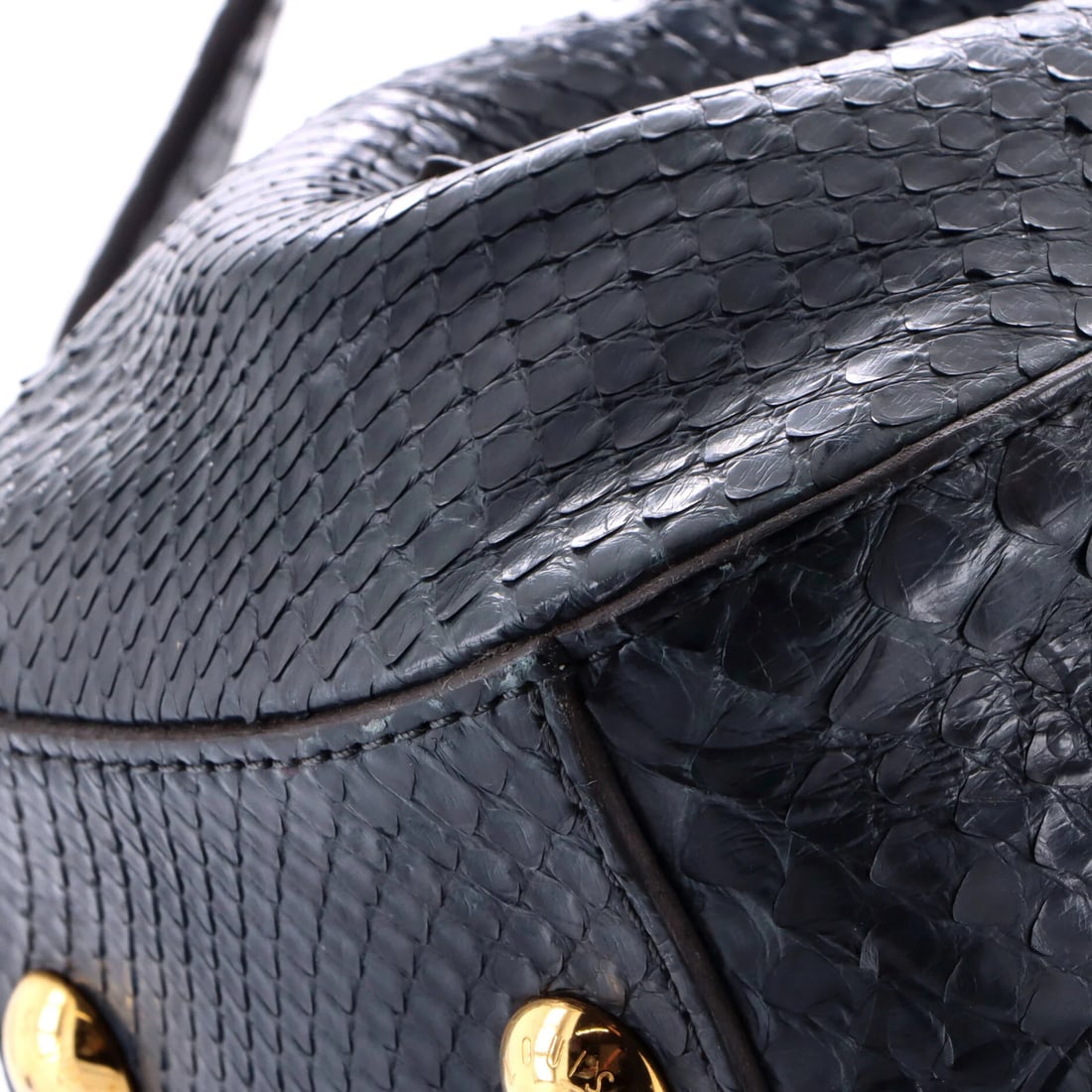 Louis Vuitton Montaigne Handbag Monogram Embossed Python BB - 7