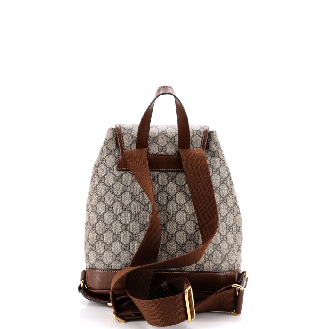 Gucci Coated Canvas GG Small Patch Backpack Drawstring Flap Interlocking - 3
