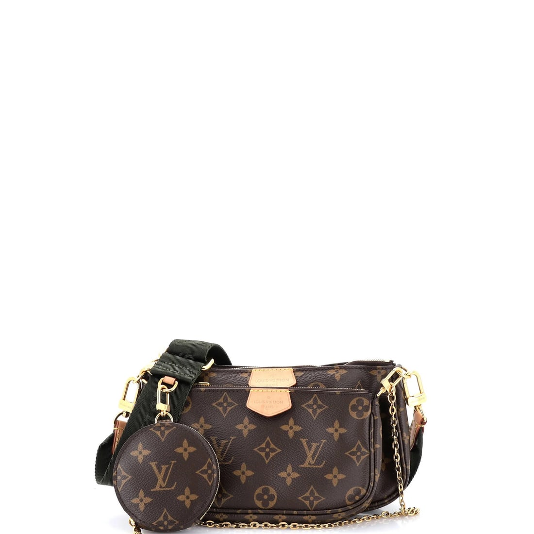 Louis Vuitton Monogram Canvas Pochette Multi Accessoires: Louis Vuitton Monogram Canvas Pochette Multi Accessoires The Louis Vuitton Monogram Canvas Pochette Multi Accessoires is a stylish and versatile cross body bag. With its classic brown exterior and