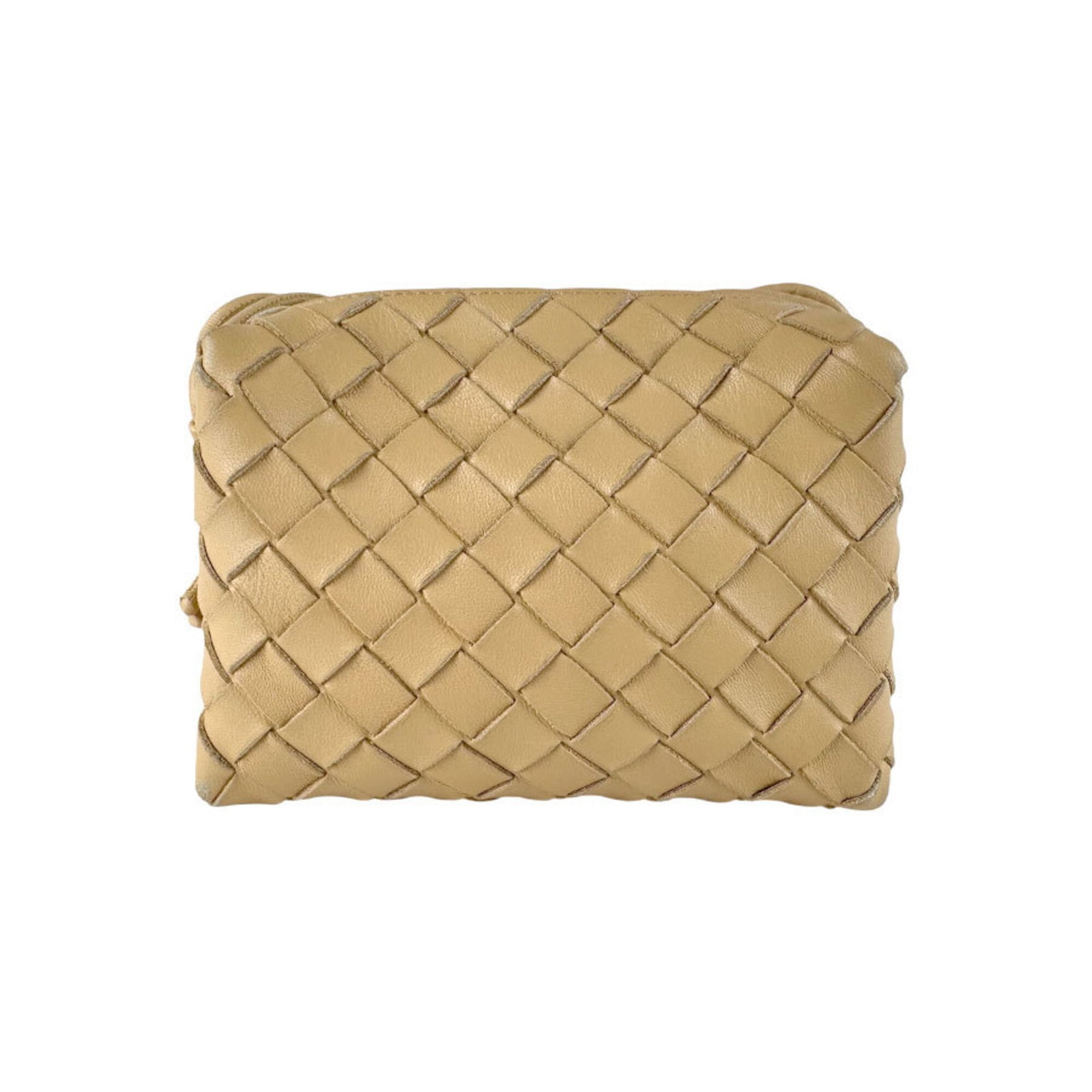 Bottega Veneta Shoulder Bag Leather: Bottega Veneta Shoulder Bag Leather Bottega Veneta's iconic shoulder bag is crafted from high-quality leather, with a timeless beige color that exudes understated elegance. Measuring 12cm x 17cm x