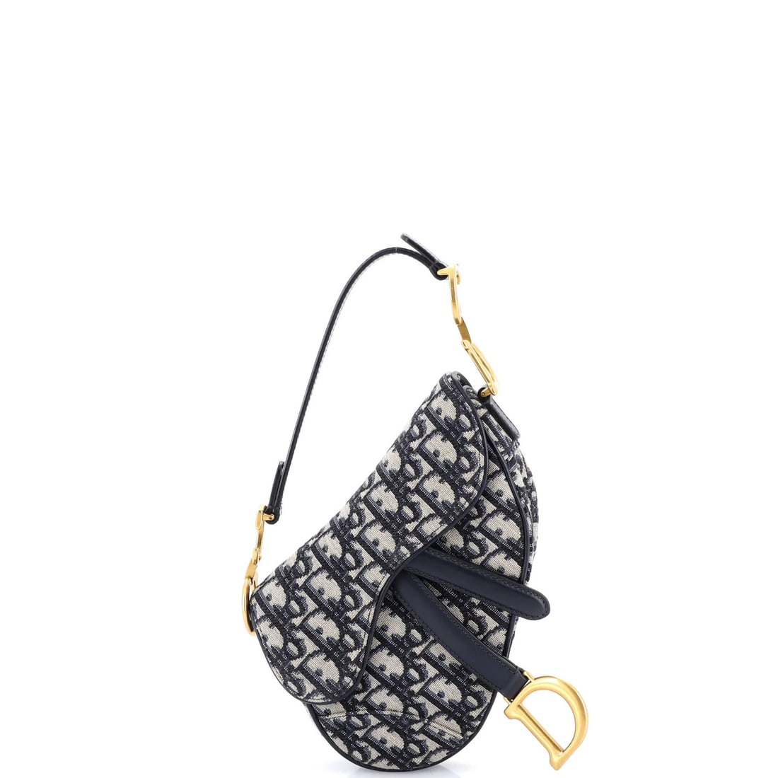 Canvas Oblique Christian Dior Saddle Mini: Canvas Oblique Christian Dior Saddle Mini Canvas Oblique Christian Dior Saddle Mini - A stylish and compact shoulder bag with a signature blue canvas exterior, featuring a classic oblique design and