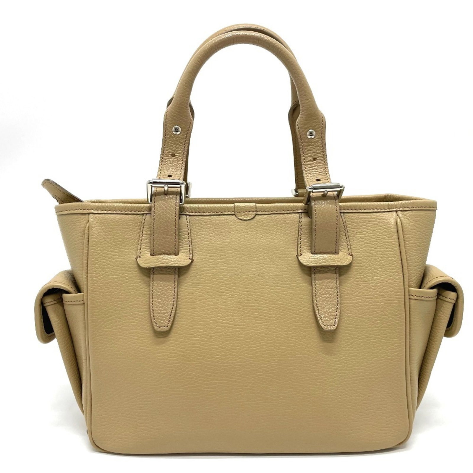 Handbag Burberry Leather Tote: Handbag Burberry Leather Tote Burberry Leather Tote - A Timeless Classic. This beautifully crafted beige leather tote bag features a silver zipper closure, open pocket, and zipper pocket, making it a