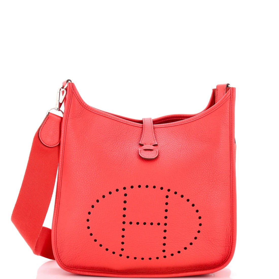Evelyne Bag Gen III Clemence Hermes PM: Evelyne Bag Gen III Clemence Hermes PM Pink Evelyne Bag Gen III Clemence PM from Hermes features a classic cross body design with a 19.5-27.5" handle drop and 10.5" height. The exterior leather has
