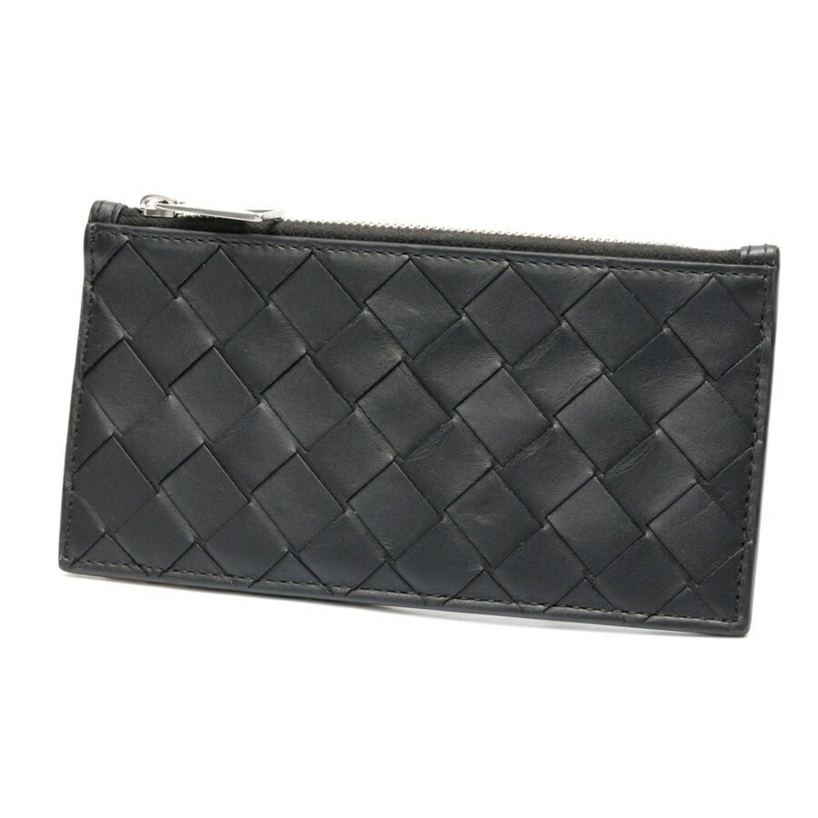 Coin Case Leather Purse Bottega: Coin Case Leather Purse Bottega Bottega Veneta's Coin Case Leather Purse is a sleek and sophisticated accessory, crafted from high-quality black leather. Measuring 16cm x 8cm, this compact coin purse