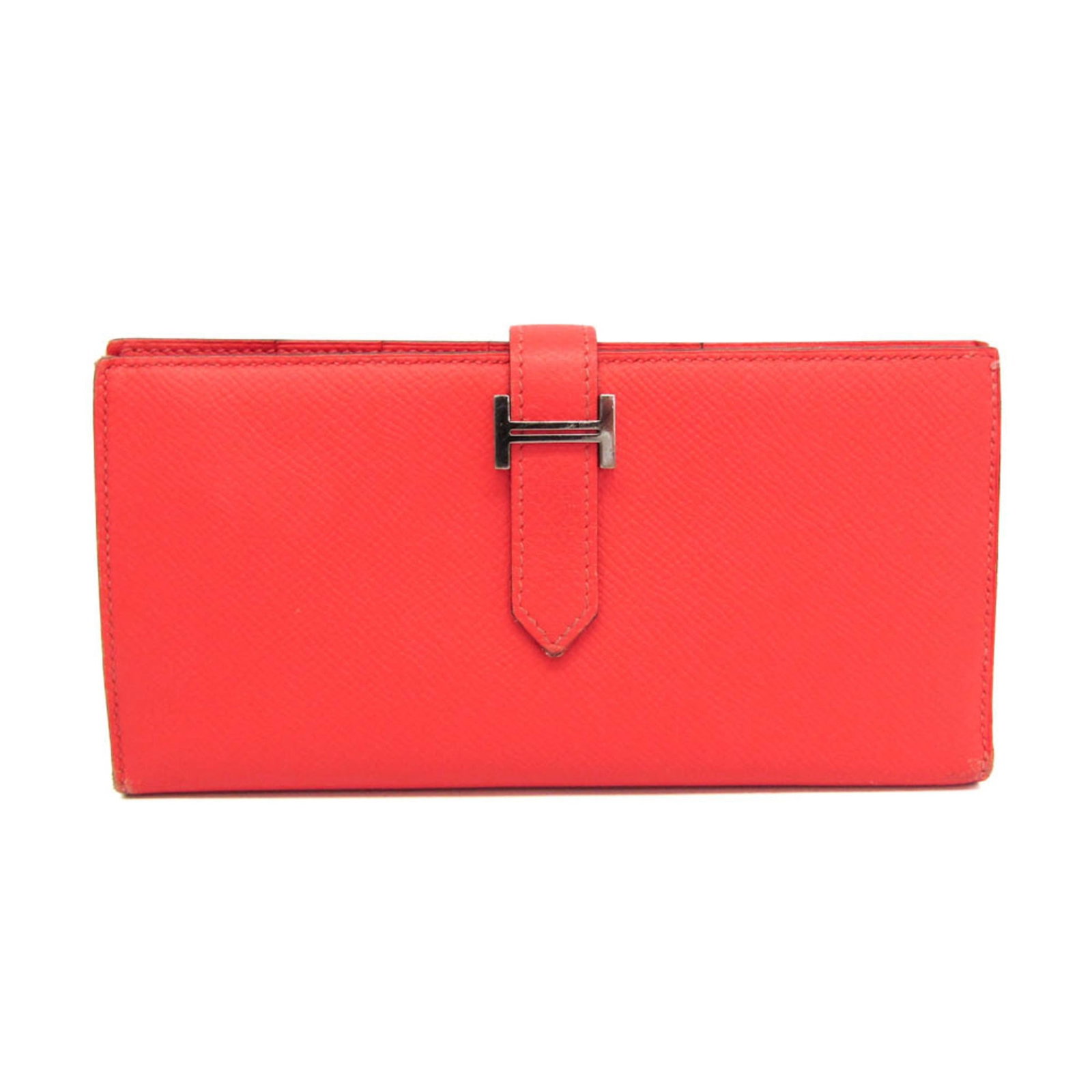Epsom Leather Bi fold Wallet Hermes: Epsom Leather Bi fold Wallet Hermes Epsom leather provides a luxurious feel to this Herm?s bi-fold wallet, crafted with attention to detail. The salmon pink color adds a touch of elegance, while the