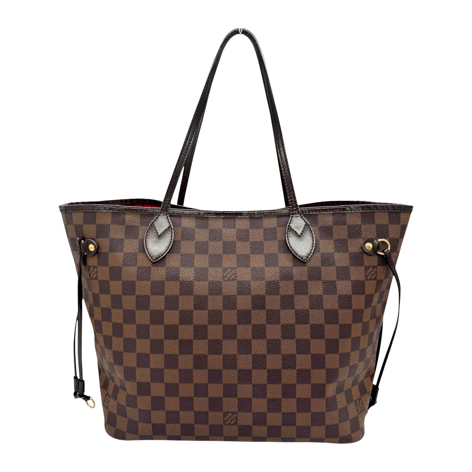 Damier Canvas Louis Vuitton Tote Shoulder Bag: Damier Canvas Louis Vuitton Tote Shoulder Bag Damier Canvas Louis Vuitton Tote Shoulder Bag is made from Damier Canvas material and features a signature. It has a brown color and measures 29cm x 45cm