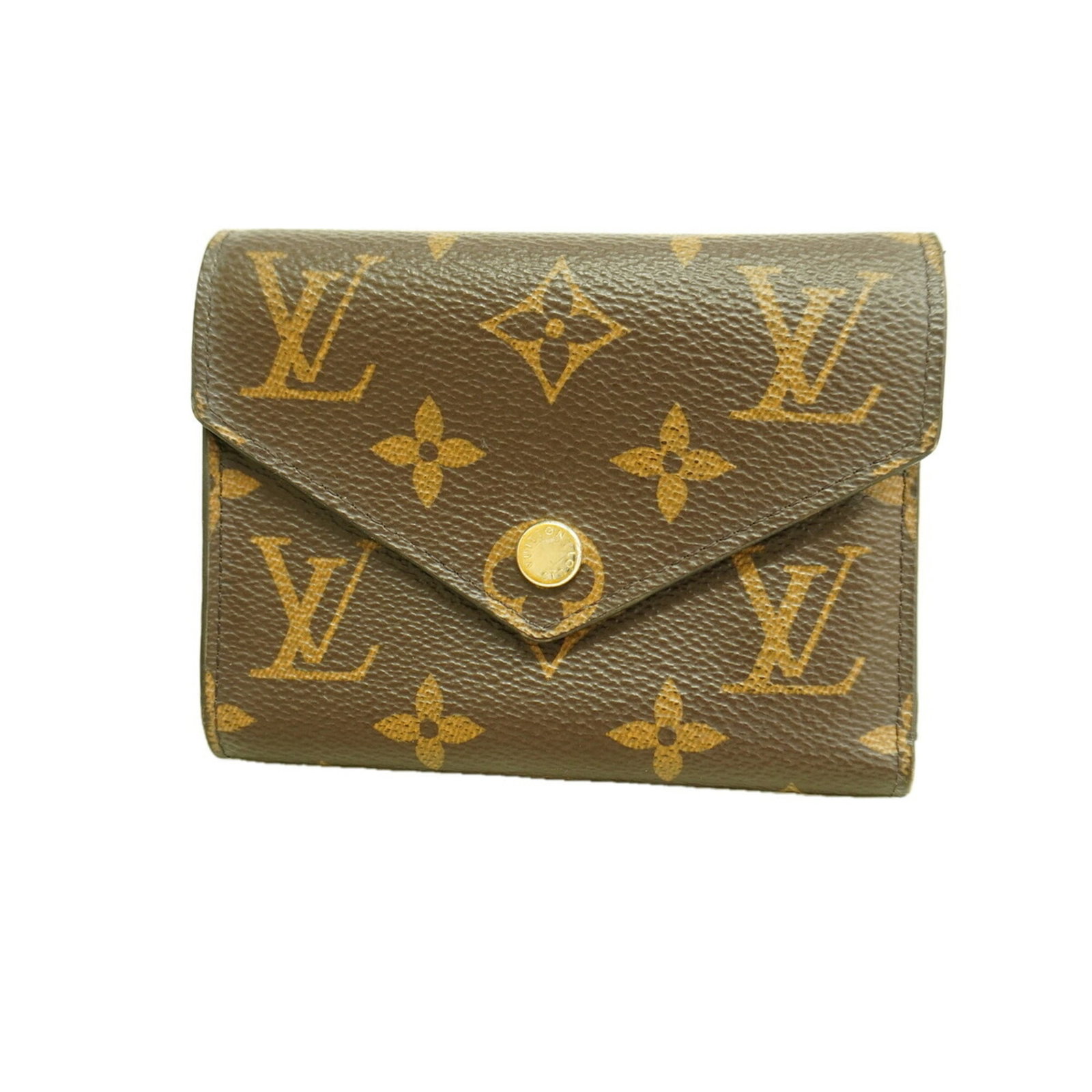 Louis Vuitton Wallet (Tri-Fold): Louis Vuitton Wallet (Tri-Fold) Brown Louis Vuitton tri-fold wallet with classic design and signature monogram pattern. Measuring 9.5cm x 12cm x 2cm, this stylish accessory features a timeless