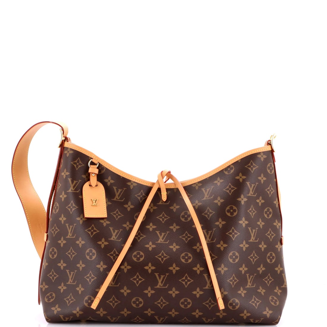 Hobo CarryAll Monogram Canvas Louis Vuitton MM: Hobo CarryAll Monogram Canvas Louis Vuitton MM Brown Louis Vuitton Hobo CarryAll Monogram Canvas MM features a classic design with a canvas exterior and gold hardware. The item has minor scuffs, creas