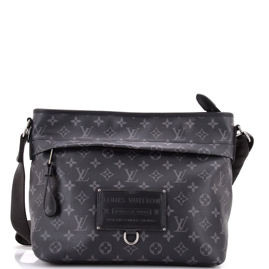Louis Vuitton Besace Zippee Messenger Bag Monogram Eclipse Canvas MM: Louis Vuitton Besace Zippee Messenger Bag Monogram Eclipse Canvas MM Black Louis Vuitton Besace Zippee Messenger Bag Monogram Eclipse Canvas MM features a classic cross-body design with a zippered