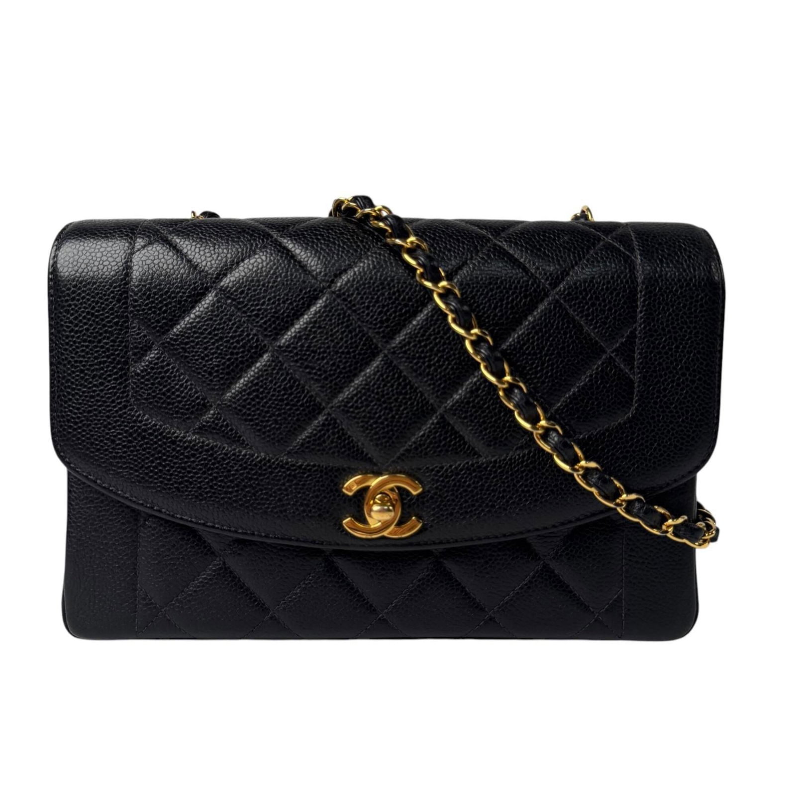 Calfskin Grained Chanel Bag Shoulder: Calfskin Grained Chanel Bag Shoulder Grained calfskin gives this Chanel shoulder bag a luxurious feel, while its sleek design makes it a versatile accessory for everyday wear. Measuring 17cm x 24.5cm