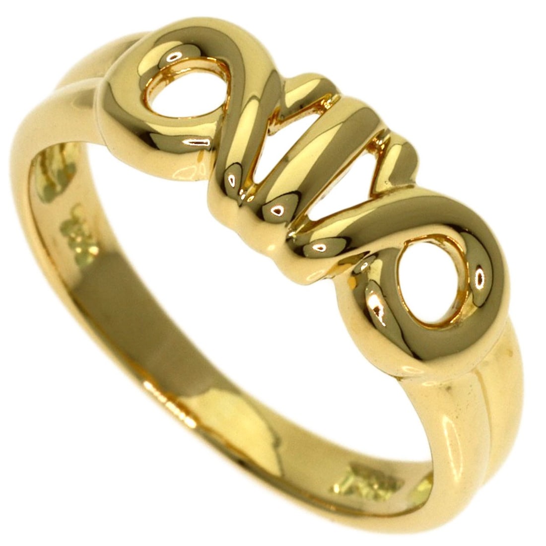 K18 Yellow Gold Dior Design Ring: K18 Yellow Gold Dior Design Ring K18 Yellow Gold Dior Design Ring features a striking gold metal exterior with a purity of K18, showcasing the brand's attention to detail. This elegant ring boasts a