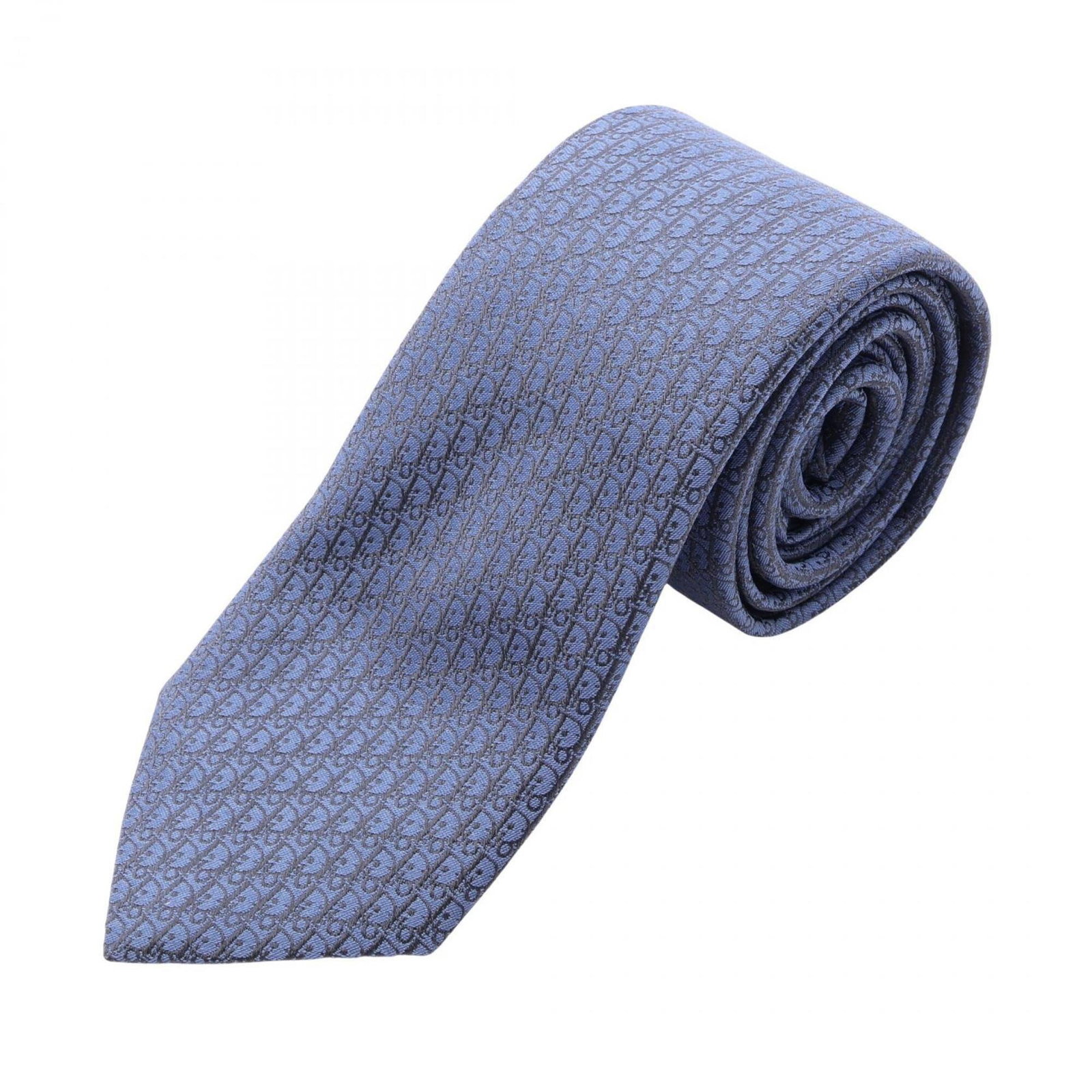 Silk Cravat Dior Christian: Silk Cravat Dior Christian Silk Cravat Dior Christian is made from high-quality silk and features a striking blue and gray color combination. The total length of the cravat is 143cm, providing a