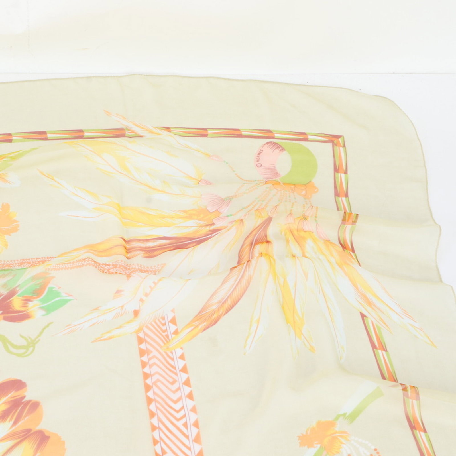 Silk Hermes Scarf - 4