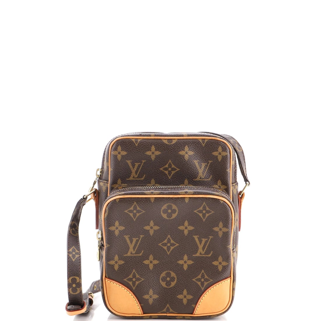 Vuitton Louis Amazone Monogram Canvas: Vuitton Louis Amazone Monogram Canvas Brown Louis Vuitton Amazone Monogram Canvas Cross Body Bag with Aged Gold Hardware. This cross body bag features a classic monogram canvas exterior with a brown l