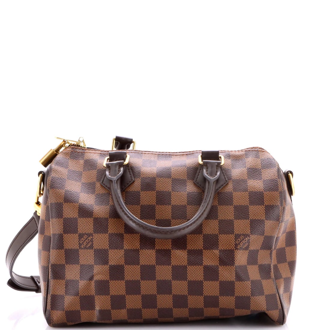 Vuitton Speedy Louis Damier Bandouliere 25: Vuitton Speedy Louis Damier Bandouliere 25 The Vuitton Speedy Louis Damier Bandouliere 25 is a classic satchel with a timeless design. With its iconic Damier 25 pattern and brown canvas exterior,