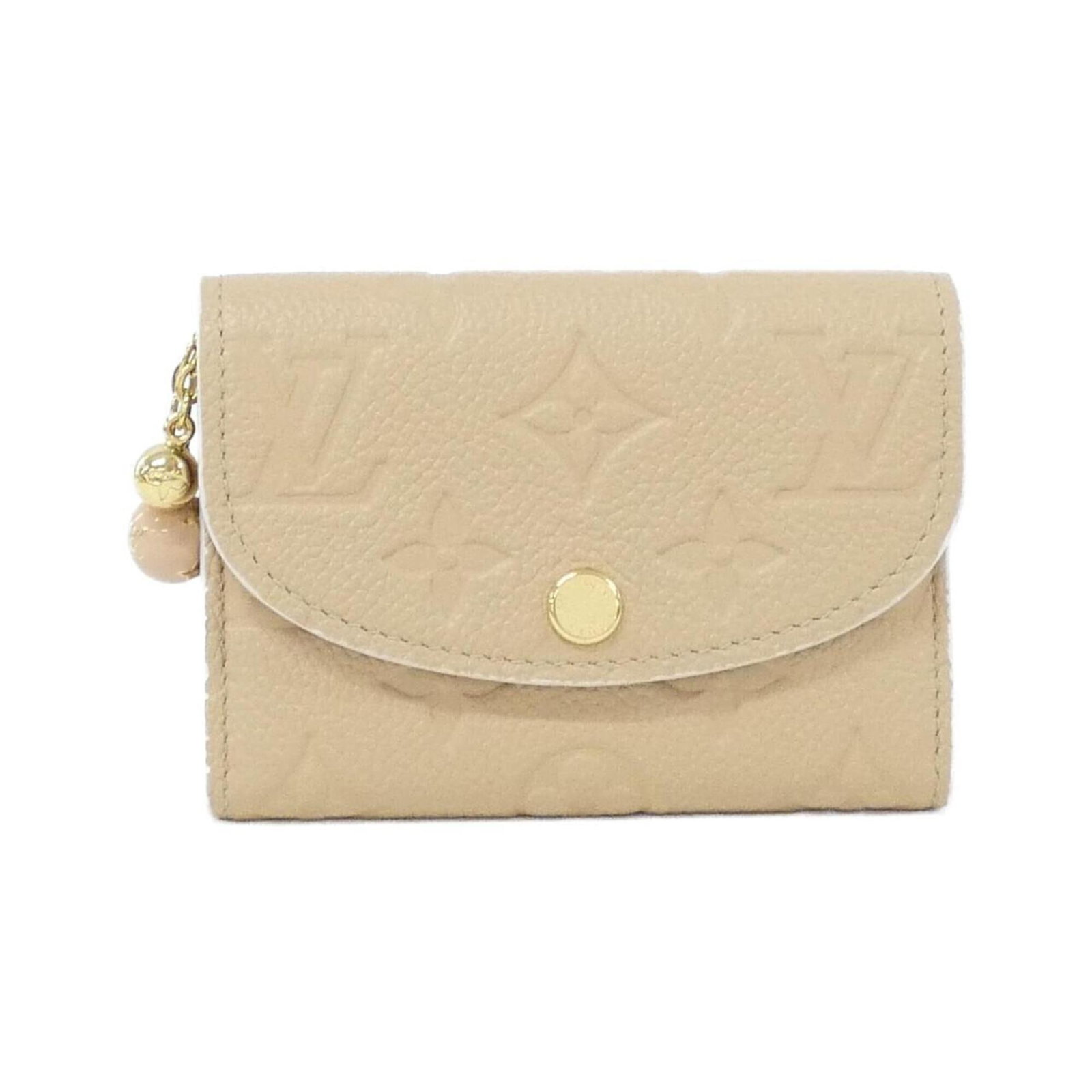 Louis Vuitton Purse Coin Case Leather: Louis Vuitton Purse Coin Case Leather Calf leather Beige Louis Vuitton Purse Coin Case Leather is made from high-quality leather, featuring a classic design with a signature logo. The compact size of 