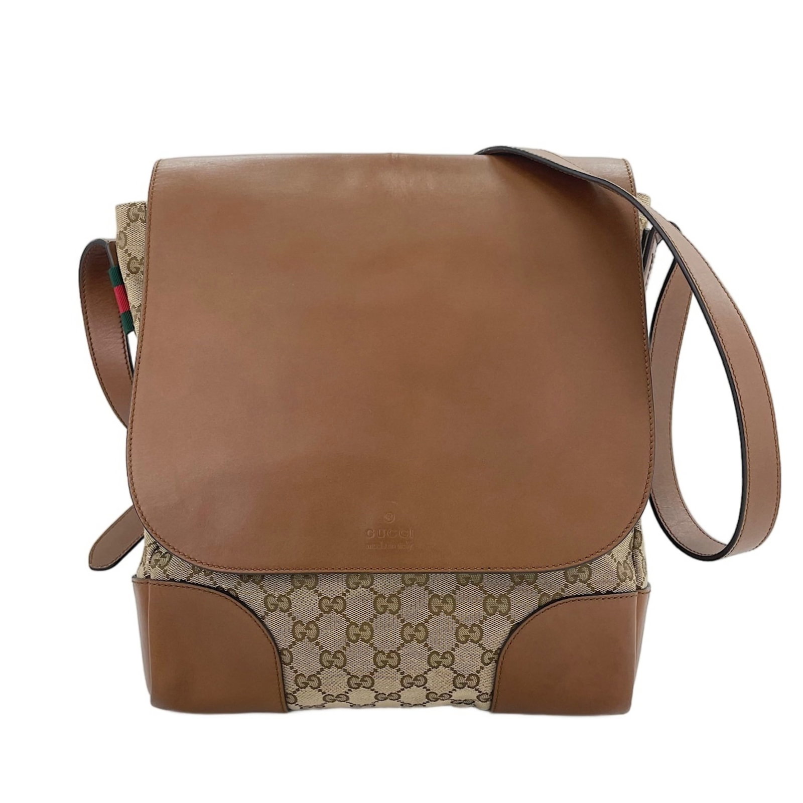 Shoulder Bag: Shoulder Bag Brown Gucci Shoulder Bag, 31cm x 28cm x 8cm, 114cm - 124cm strap length. This shoulder bag features a classic design with a brown color and a spacious interior. Its sturdy construction an