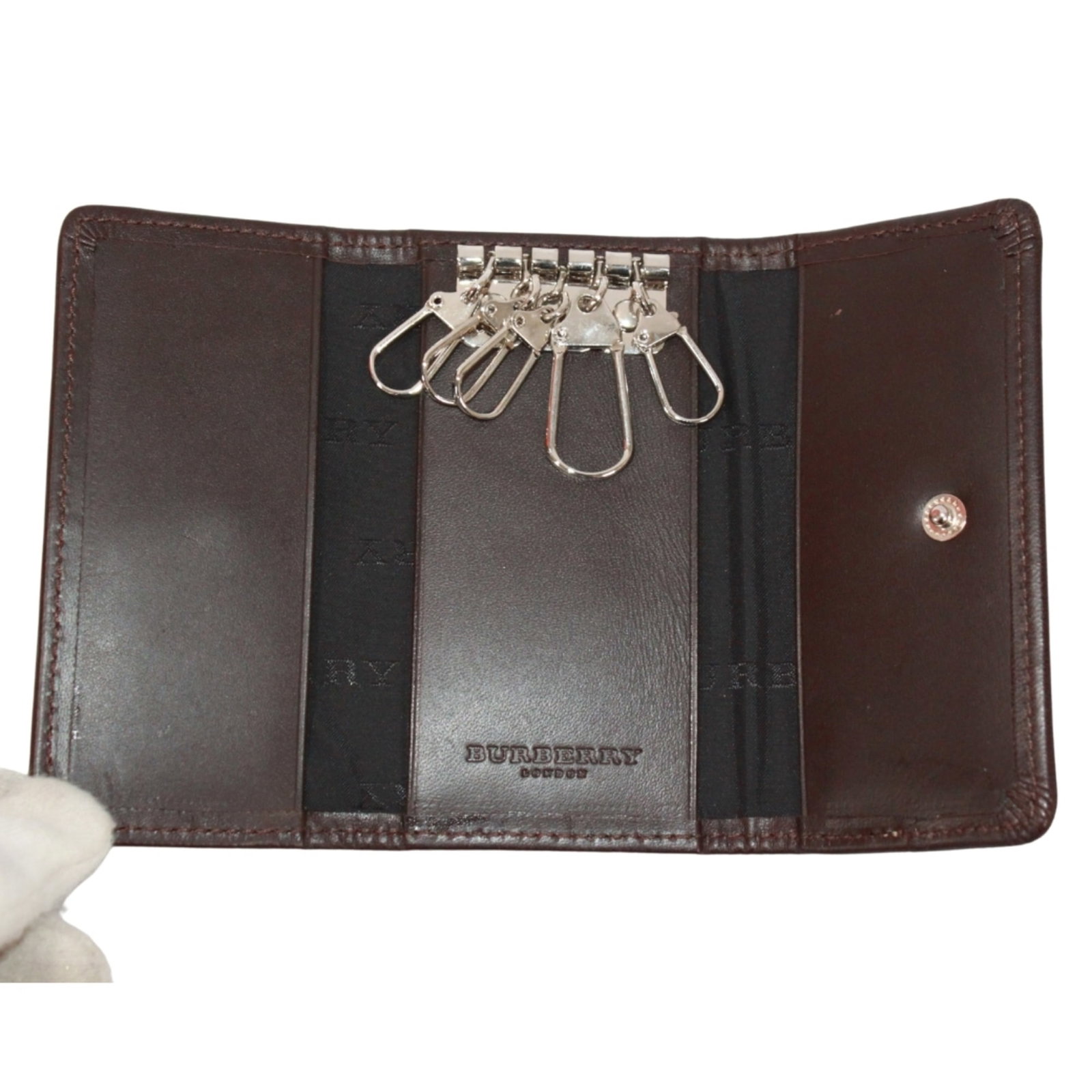 Canvas Leather Burberry Keycase - 8
