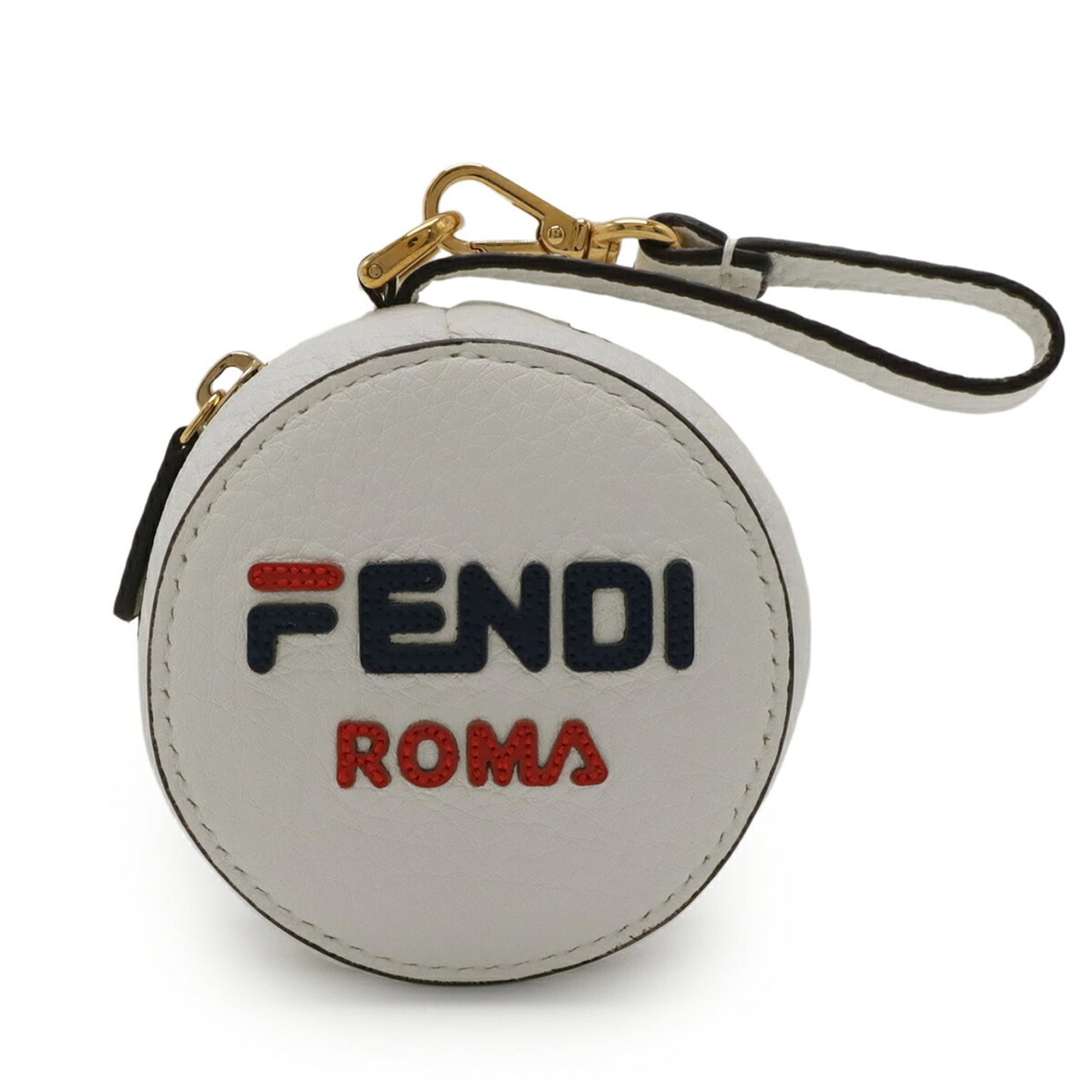 Nylon Leather Fendi Backpack: Nylon Leather Fendi Backpack Nylon and leather combine in this vibrant Fendi backpack, featuring a multi-color design with white accents. The sleek 41cm x 27cm x 14.5cm size and pouch accessory make