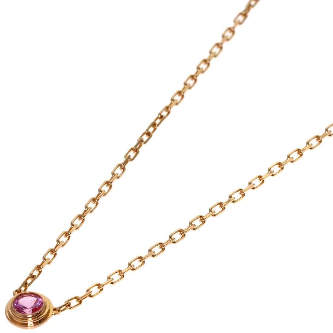 Cartier Damour Diamant Lger Pink Sapphire K18 Pink Gold Necklace (1 of 5)