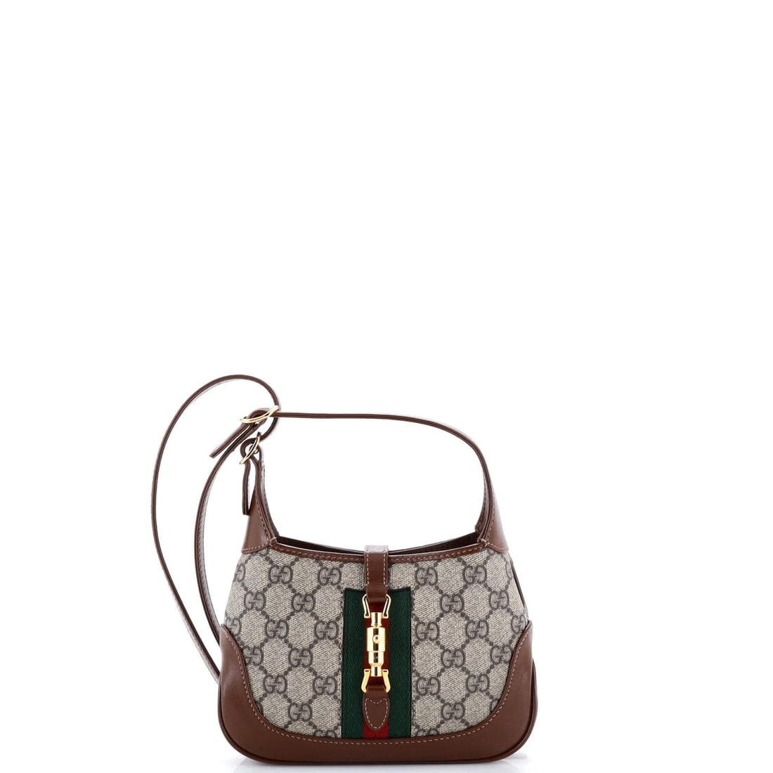 Gucci Jackie 1961 Hobo GG Coated Canvas Mini: Gucci Jackie 1961 Hobo GG Coated Canvas Mini The Gucci Jackie 1961 Hobo GG Coated Canvas Mini is a stylish and iconic mini handbag, featuring Gucci's signature GG Coated Canvas exterior in a rich brow