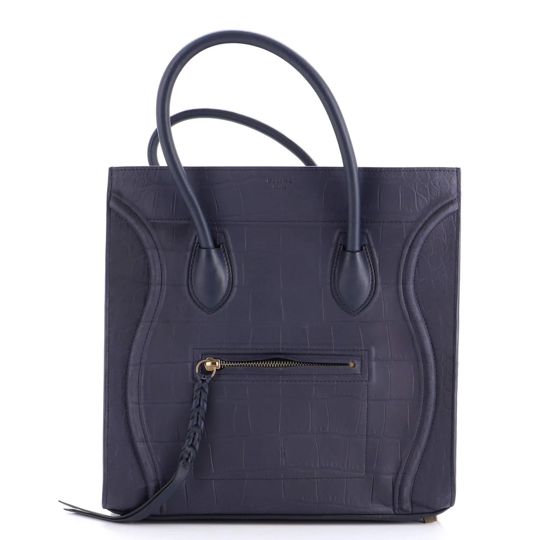 Crocodile Leather Embossed Medium Celine Phantom Bag