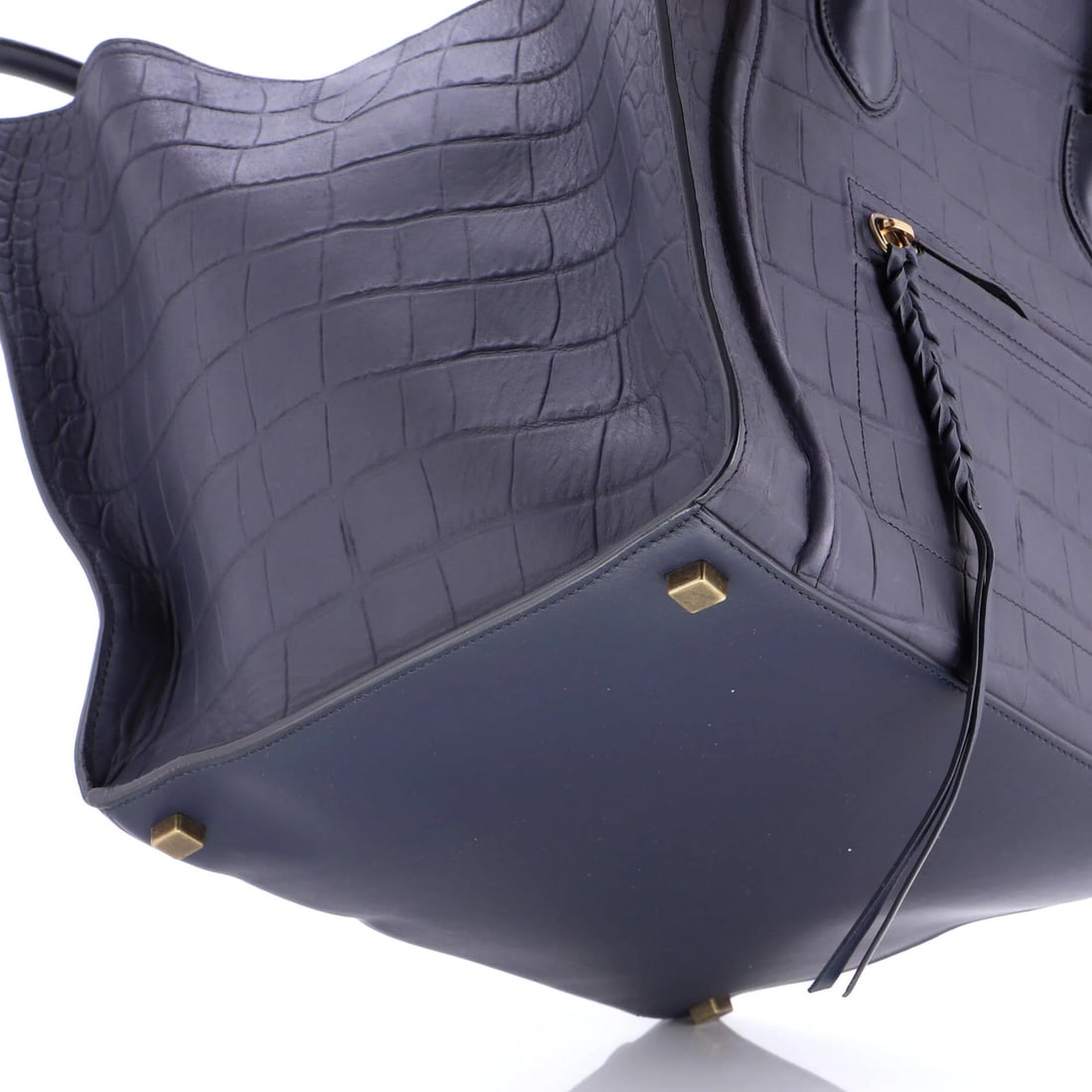 Crocodile Leather Embossed Medium Celine Phantom Bag - 6
