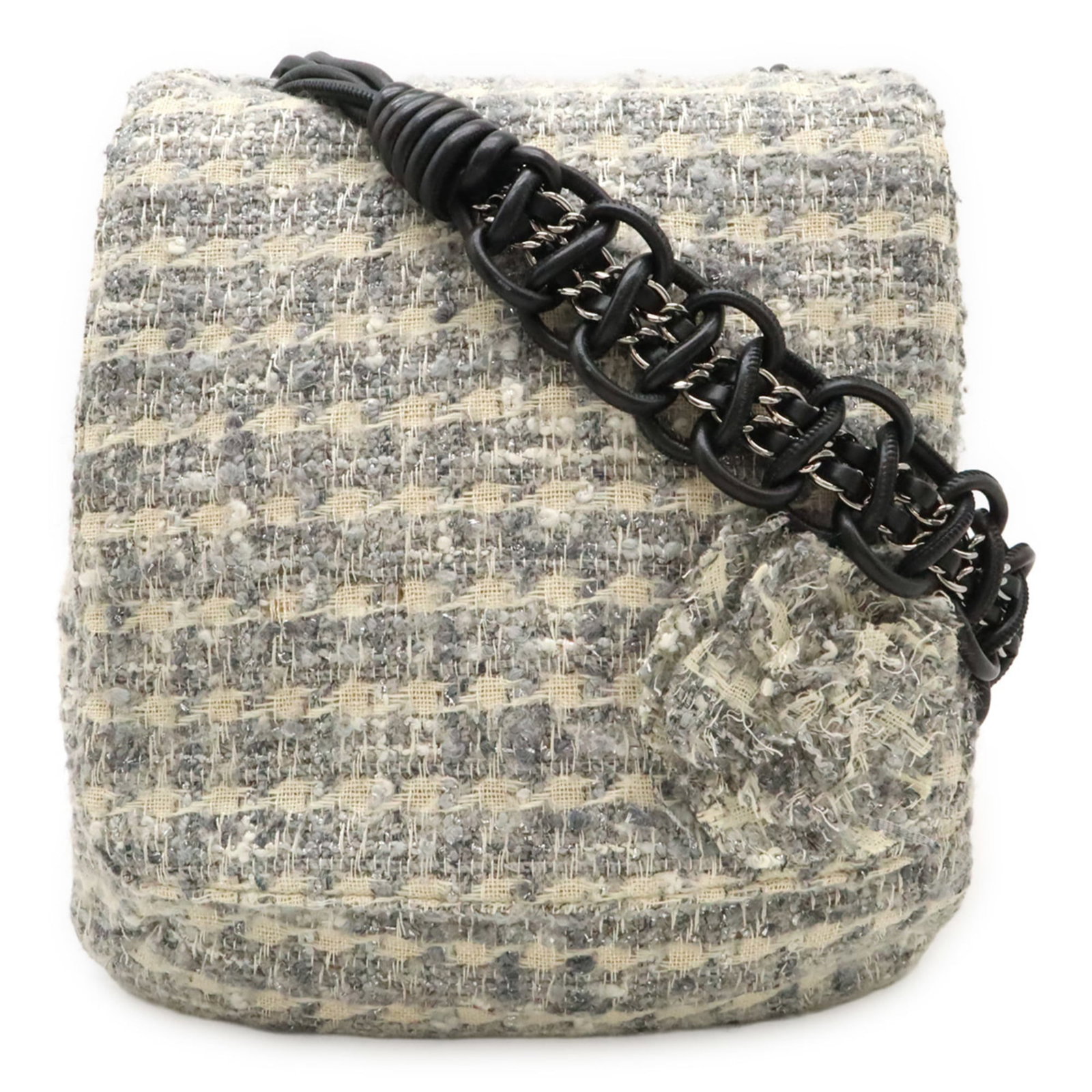 Tweed Leather Chanel Bag Shoulder: Tweed Leather Chanel Bag Shoulder Tweed Leather Chanel Bag Shoulder - A stylish and versatile shoulder bag made from high-quality tweed and leather, available in black, gray, and multi-color options.
