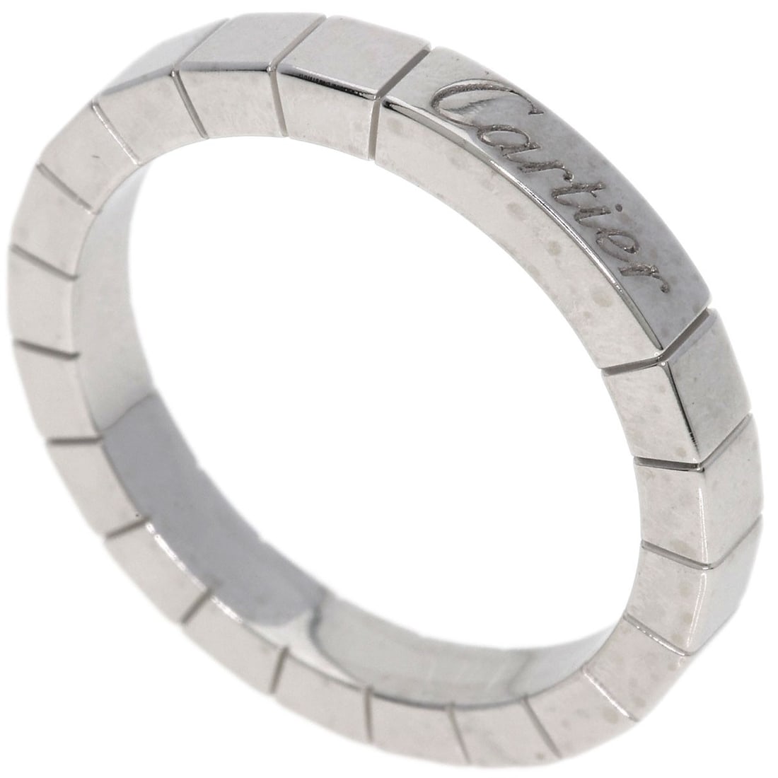White Gold K18 White Cartier Laniere Ring #54: White Gold K18 White Cartier Laniere Ring #54 K18 White Gold Cartier Laniere Ring #54 is a sleek and sophisticated ring featuring K18 white gold material, a signature Cartier style, and a ring size