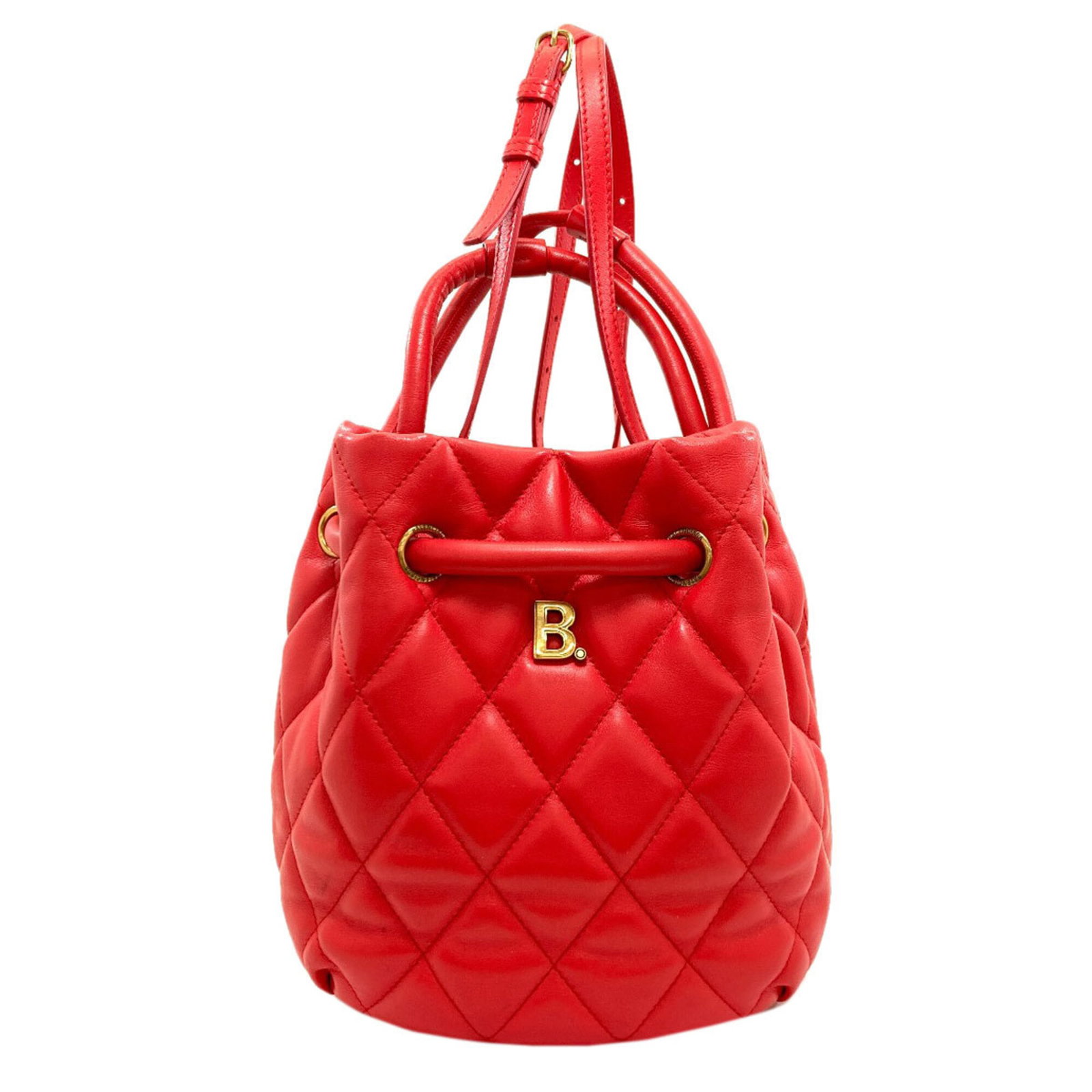 Handbag Leather Balenciaga: Handbag Leather Balenciaga This vibrant red Balenciaga handbag is crafted from high-quality leather, featuring a classic design with a 30cm long handle and adjustable strap length. Made from