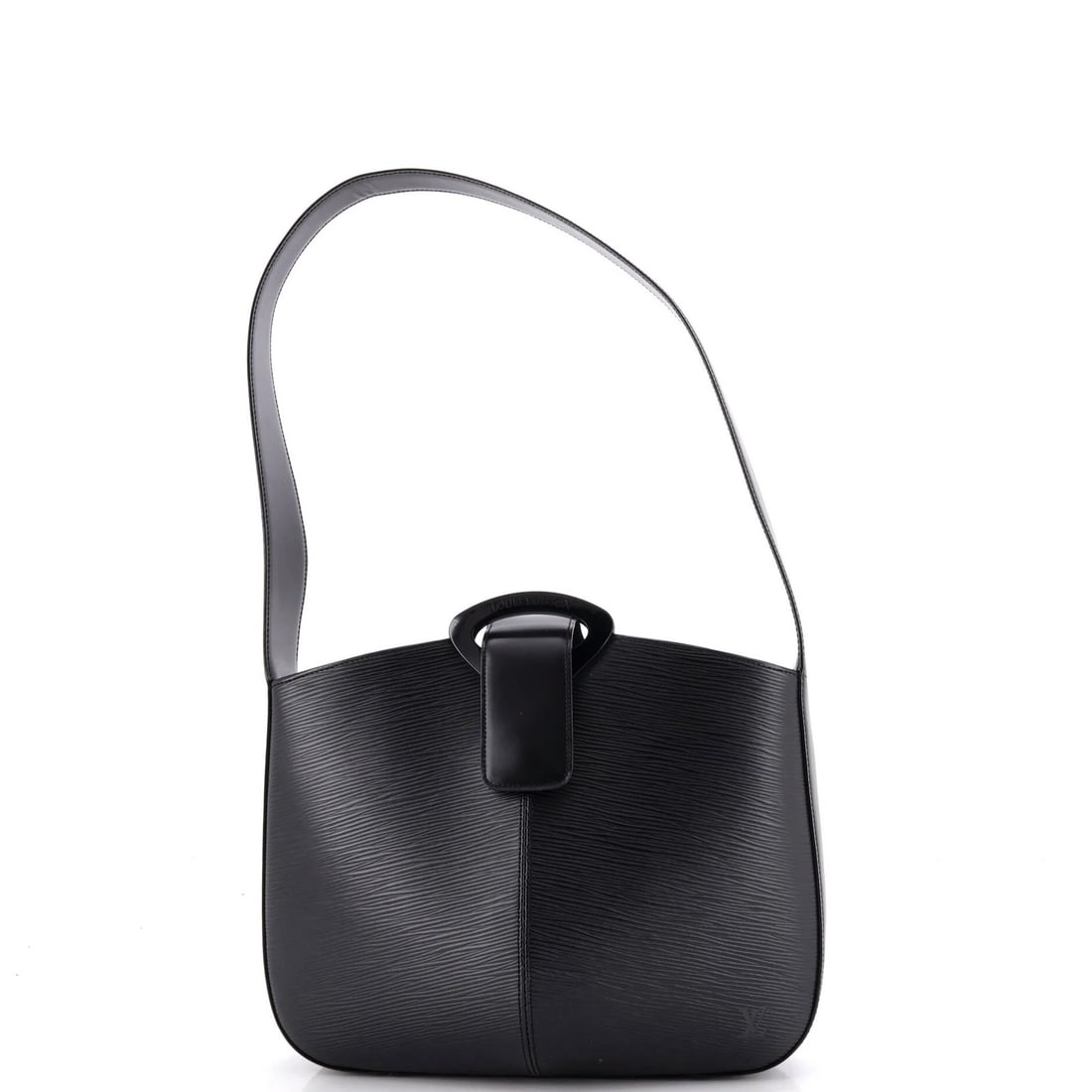 Louis Vuitton Handbag Epi Leather: Louis Vuitton Handbag Epi Leather Black Louis Vuitton Reverie Handbag Epi Leather features a classic shoulder bag design with a timeless black exterior. The bag's exterior shows signs of wear,