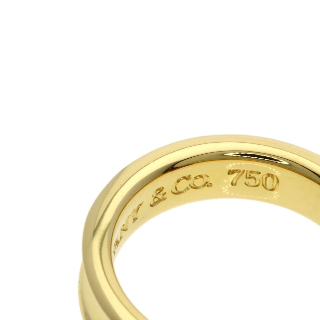 Yellow Gold Tiffany&Co Stacking Ruby K18 Ring - 10