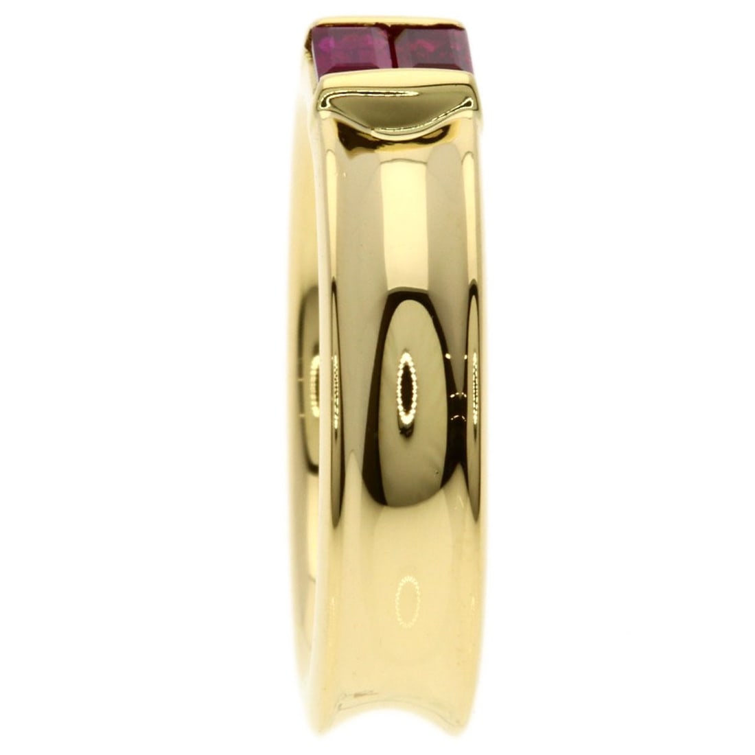 Yellow Gold Tiffany&Co Stacking Ruby K18 Ring - 3