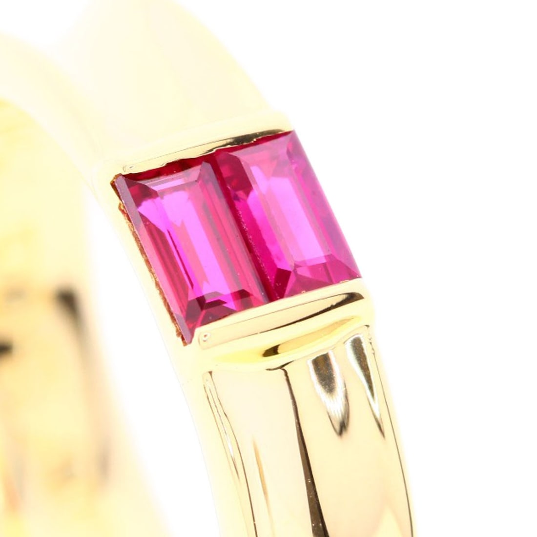 Yellow Gold Tiffany&Co Stacking Ruby K18 Ring - 9