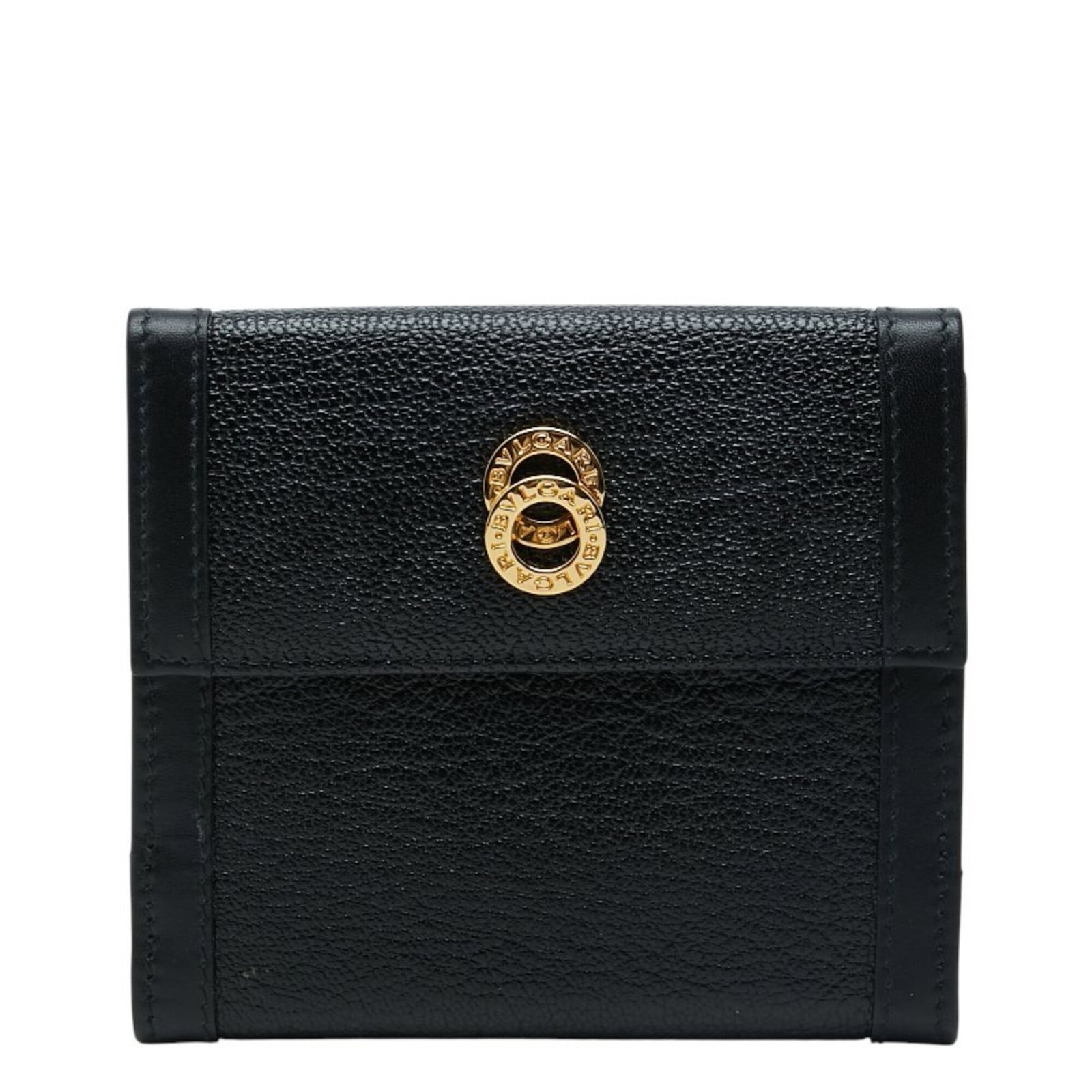 Bvlgari Wallet (Tri-Fold) Leather: Bvlgari Wallet (Tri-Fold) Leather Bvlgari's tri-fold leather wallet is a sleek and stylish accessory. Made from high-quality leather, this wallet features a classic design with a black finish. With