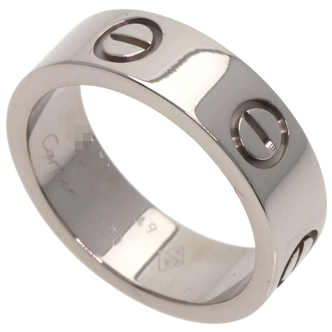 Cartier Love Ring #49 Ring K18 White Gold: Cartier Love Ring #49 Ring K18 White Gold Cartier Love Ring #49 is a striking K18 White Gold ring featuring a sleek silver metal design. This elegant piece boasts a 5(US) ring size and is made from