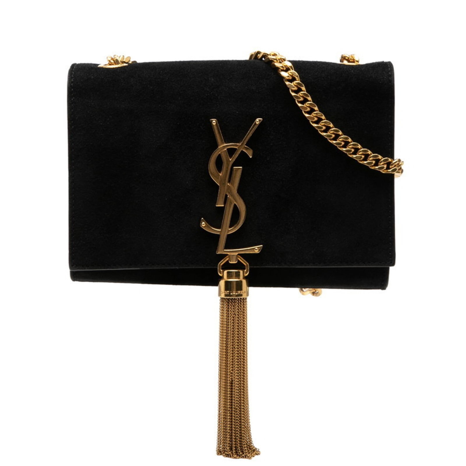 Laurent Saint Bag Leather Shoulder: Laurent Saint Bag Leather Shoulder Suede leather shoulder bag from Saint Laurent, featuring a sleek and sophisticated design. Measuring 12.5cm x 17cm x 4cm, this black leather bag is a stylish