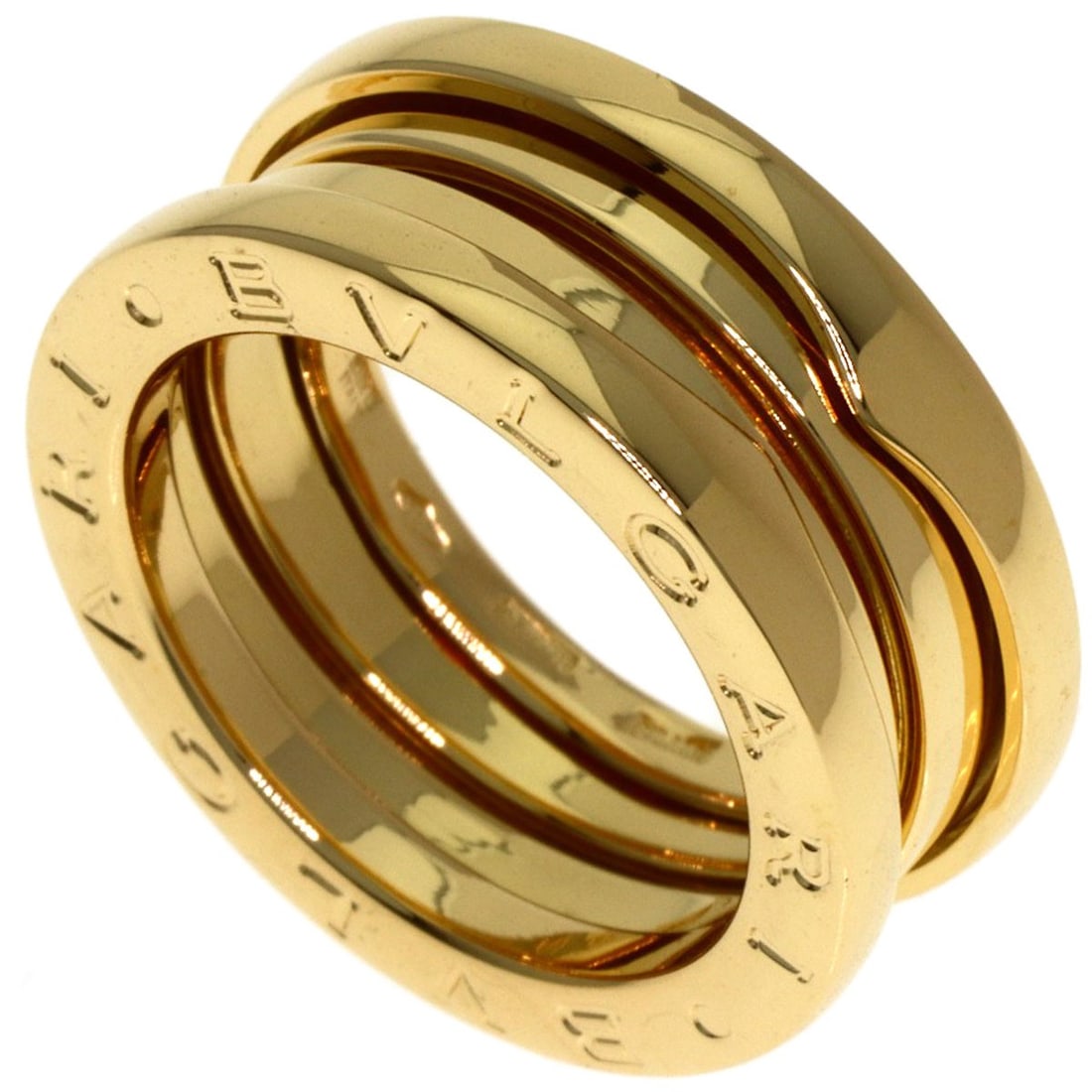 Bvlgari B.Zero1 2 Band #47 Ring K18 Yellow Gold: Bvlgari B.Zero1 2 Band #47 Ring K18 Yellow Gold K18 Yellow Gold BVLGARI B.Zero1 2 Band #47 Ring is a statement piece featuring a signature on the exterior. This 2-band ring showcases the luxury of