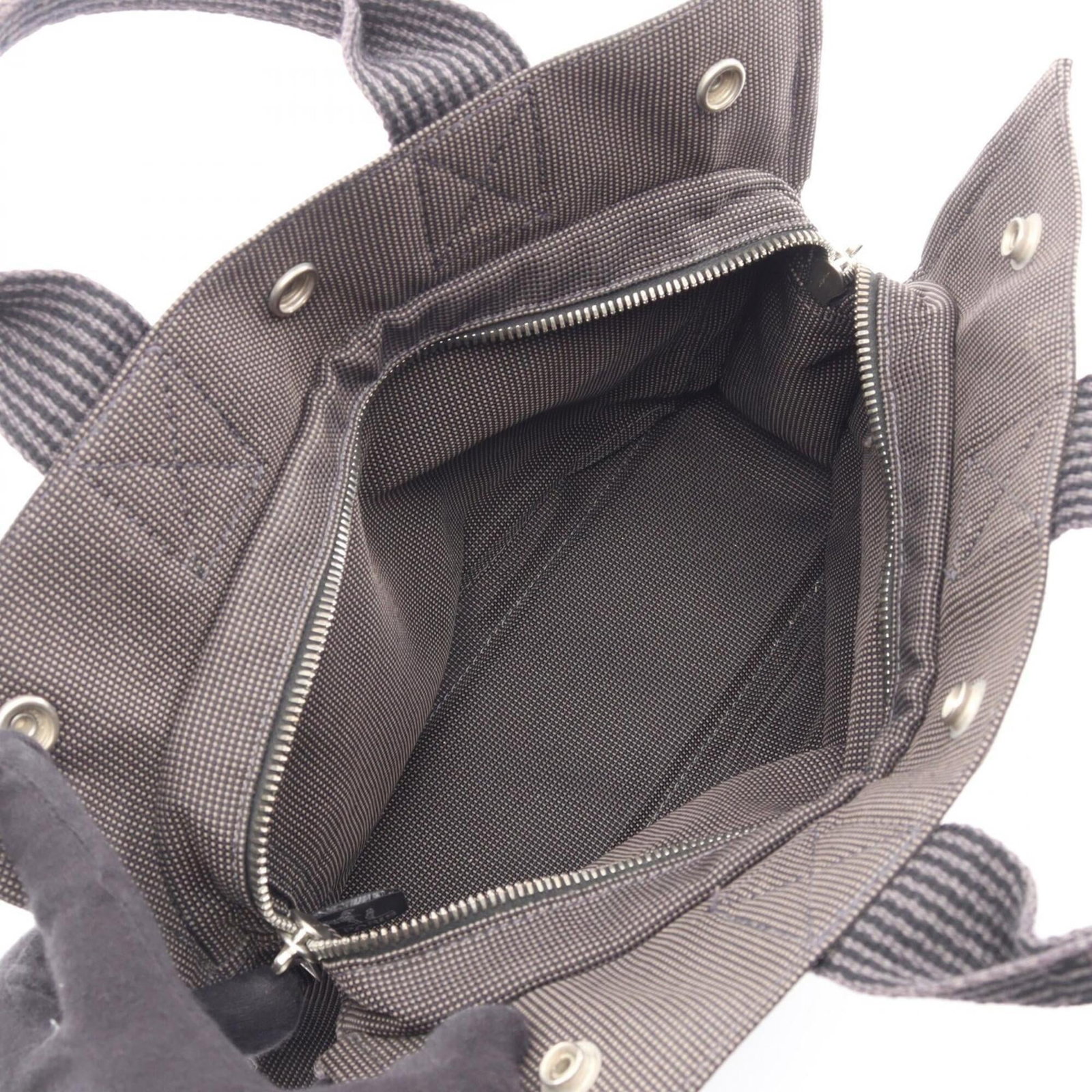 Nylon Canvas Handbag Hermes Tote - 3