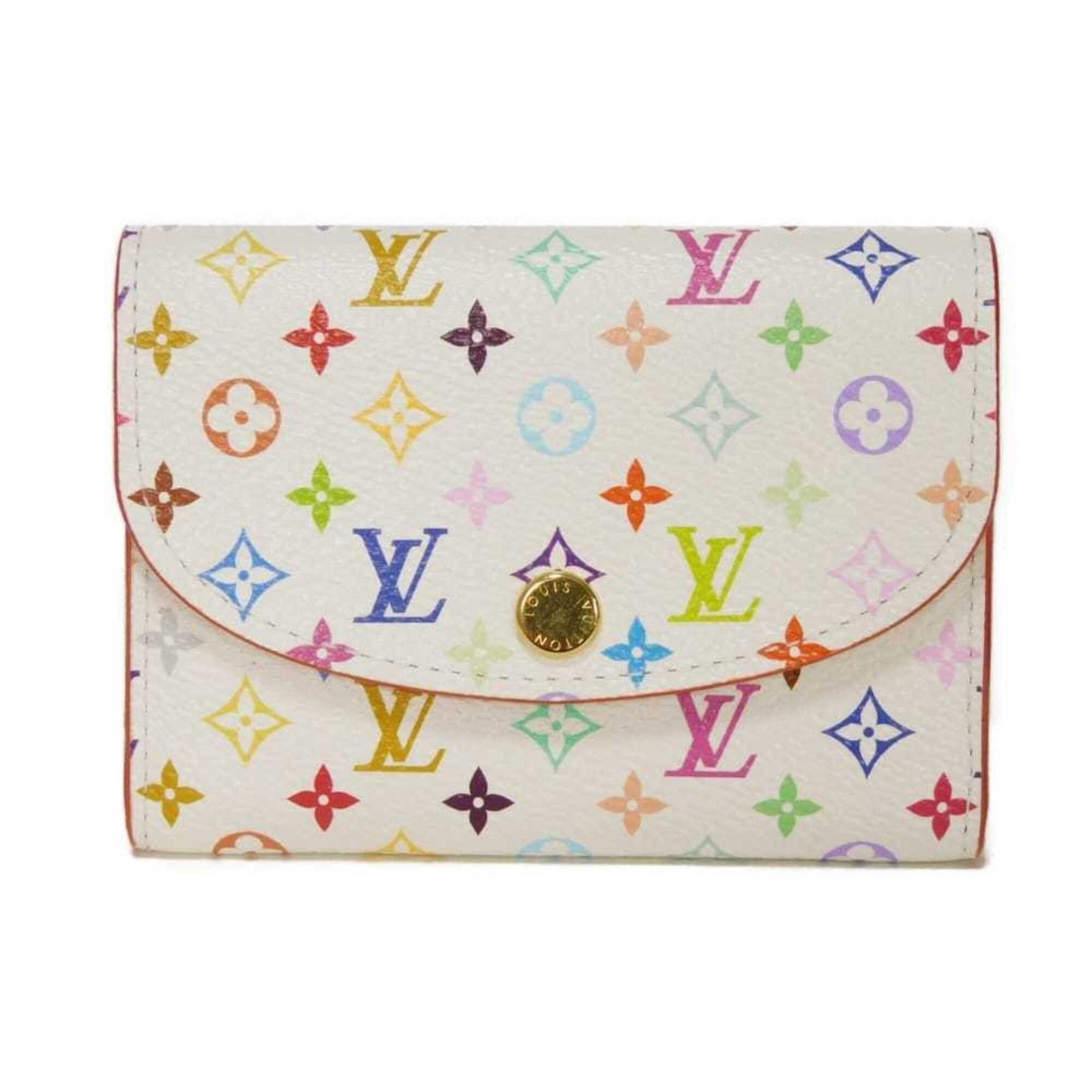 Louis Vuitton Wallet (Bi-Fold) Monogram Multicolore Canvas: Louis Vuitton Wallet (Bi-Fold) Monogram Multicolore Canvas Monogram Multicolore canvas adds a pop of color to this stylish bi-fold wallet from Louis Vuitton. The pink and white design is a classic com