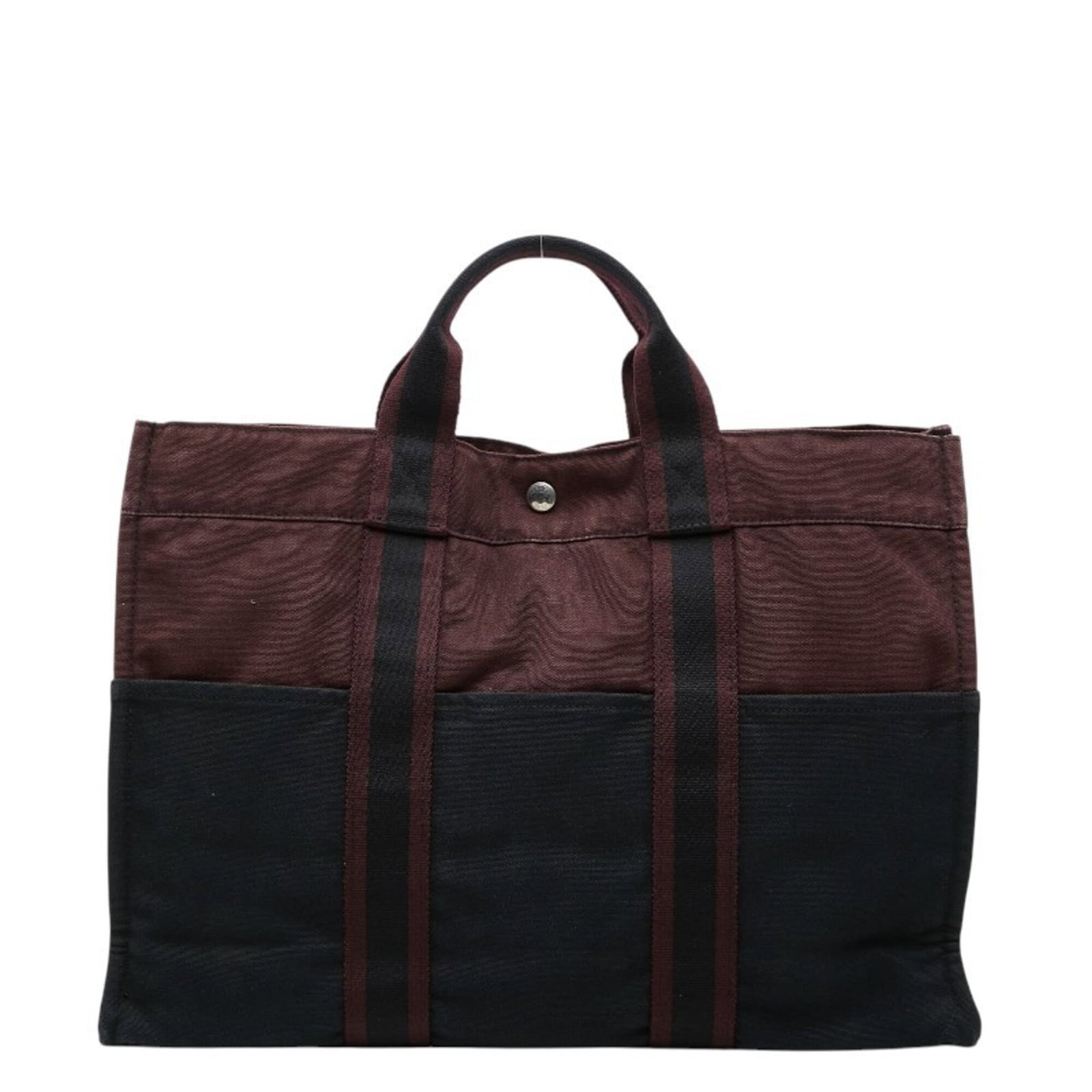 Handbag Tote Bag Canvas Hermes: Handbag Tote Bag Canvas Hermes Canvas Hermes tote bag features a sleek black canvas design. The bag measures 31cm x 43cm x 10cm, making it a spacious and stylish accessory. Item Specifics: Brand: