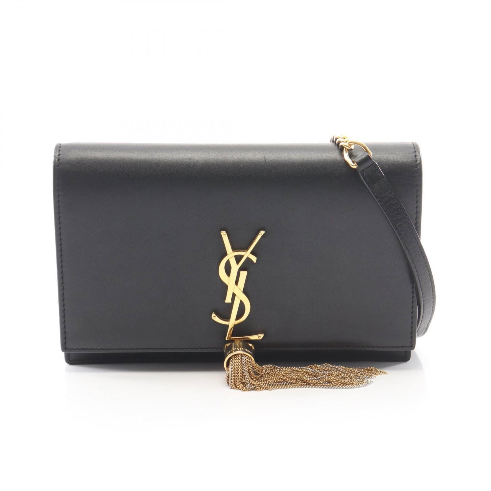 Saint Laurent Handbag Shoulder Bag Leather: Saint Laurent Handbag Shoulder Bag Leather Black Saint Laurent leather shoulder bag with a size of 12cm x 18.5cm x 3cm. This handbag features a sleek design and is made from high-quality leather. The