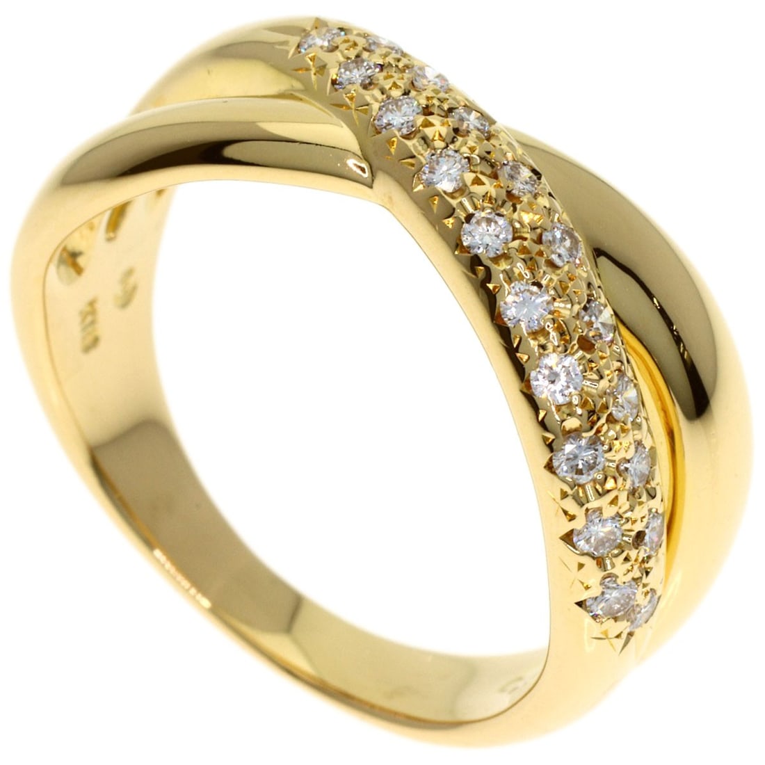 K18 Yellow Gold Diamond Ring Tasaki: K18 Yellow Gold Diamond Ring Tasaki K18 Yellow Gold Diamond Ring Tasaki boasts a striking 0.2ct diamond set in a luxurious K18 yellow gold band, adding a touch of elegance to any outfit. The ring's