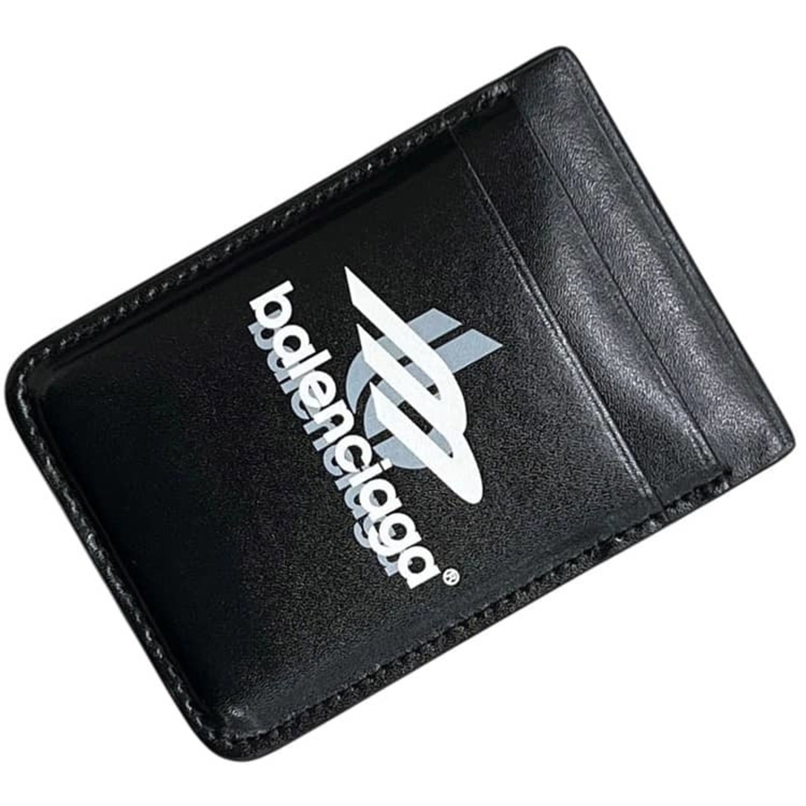 Card case Leather Balenciaga: Card case Leather Balenciaga The Balenciaga card case is a sleek and sophisticated accessory made from high-quality leather, measuring 9cm x 6.5cm x 5mm. Its compact size and slim profile make it a ve